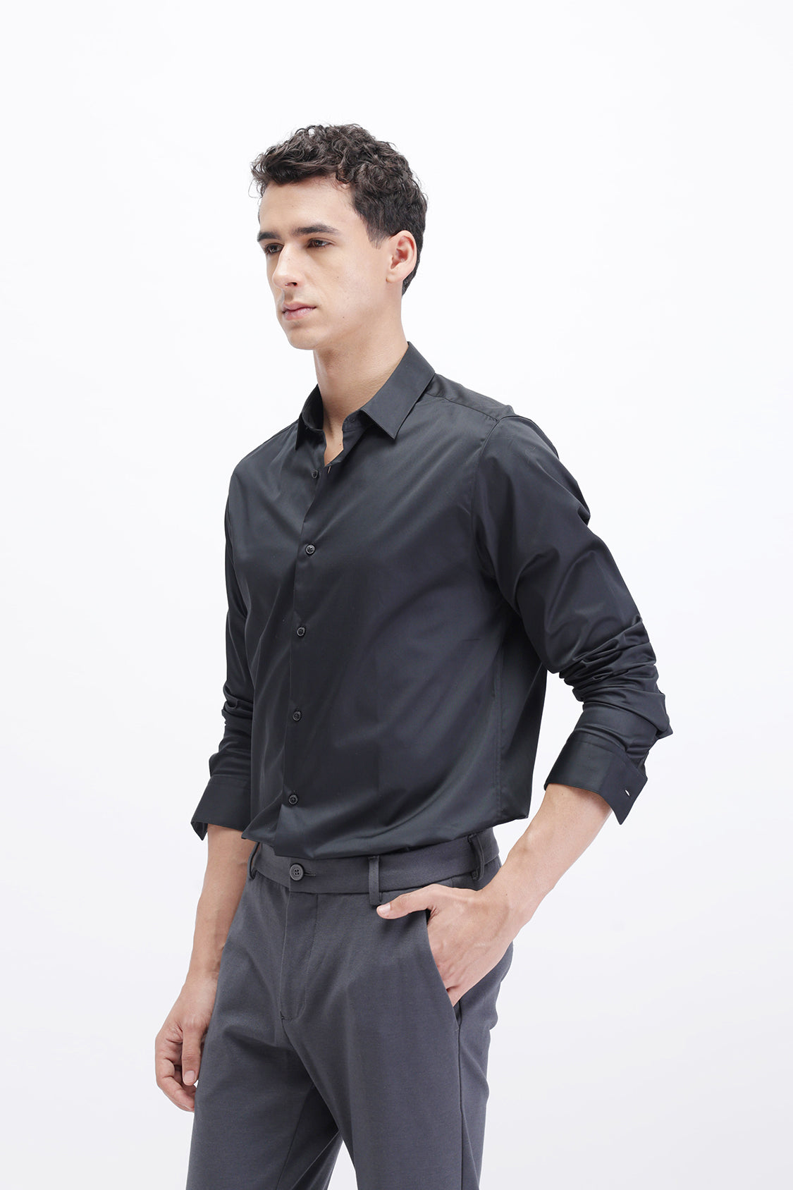 SLIM FIT PLAIN SHIRT