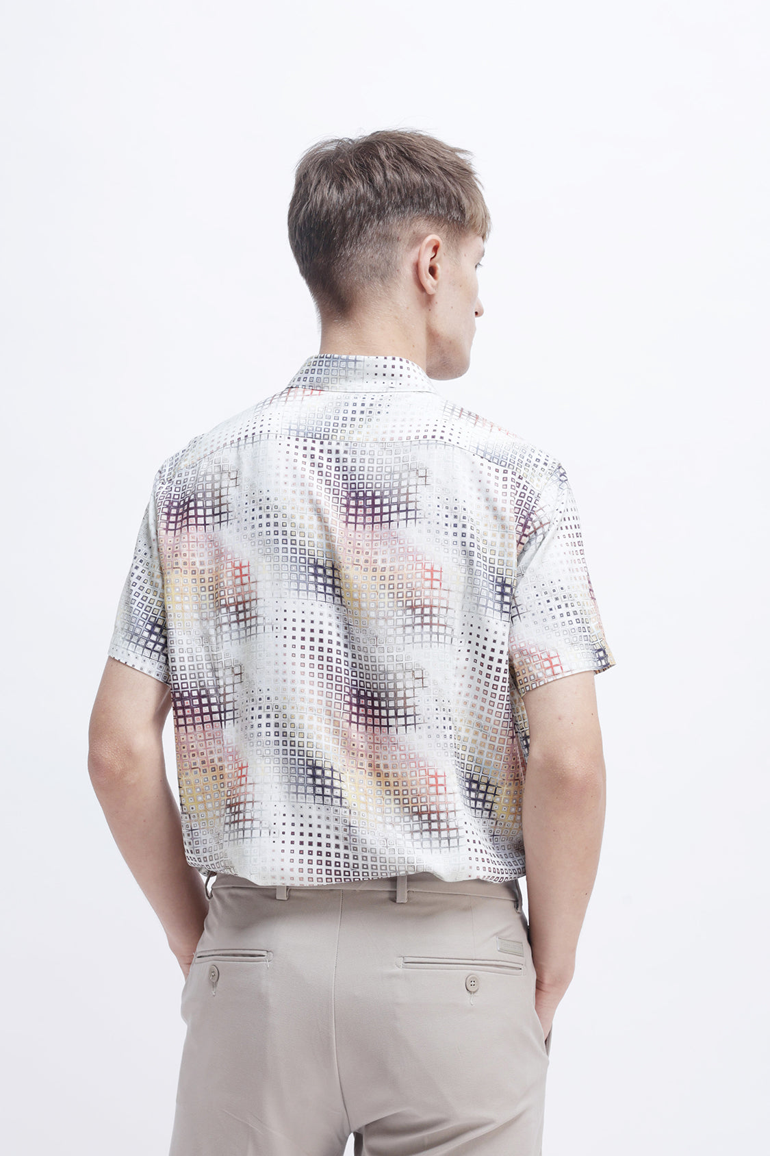 ABSTRACT PRINTED HALF SLEEVES SHIRT