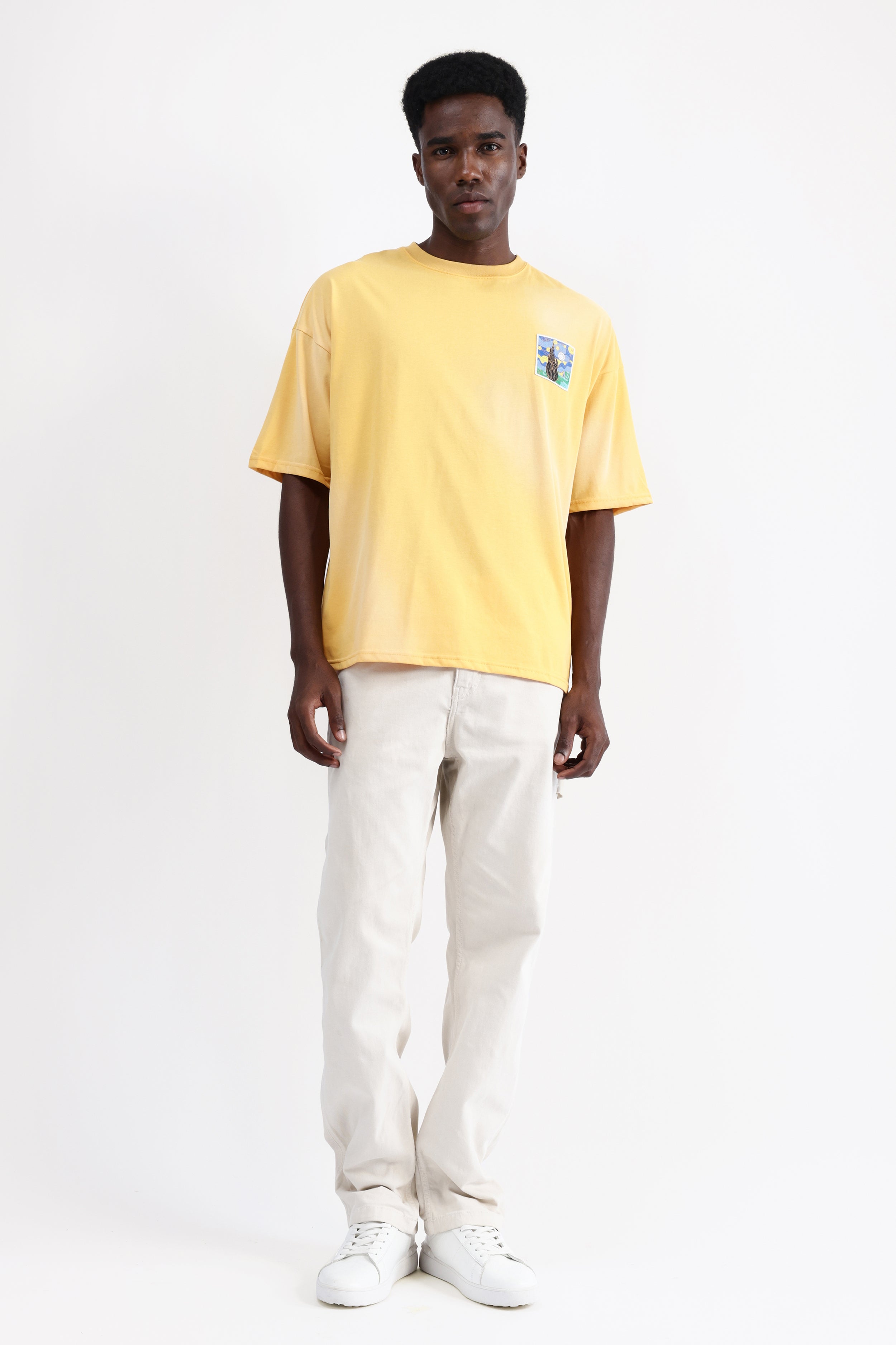 PATCH EMBROIDERED OVERSIZED T-SHIRT