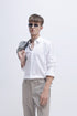SLIM FIT SOLID COTTON SHIRT