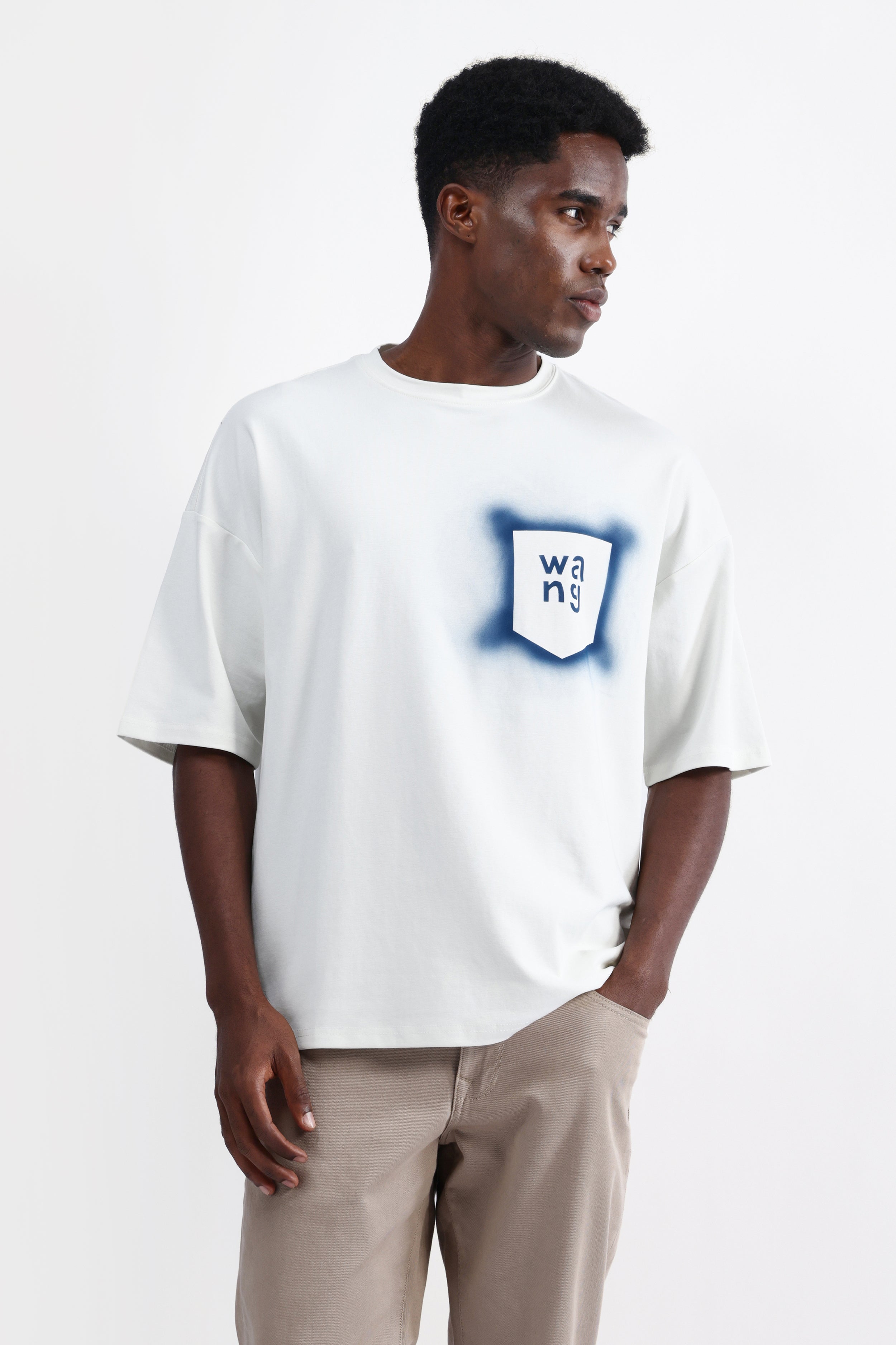 ABSTRACT PRINT OVERSIZED T-SHIRT