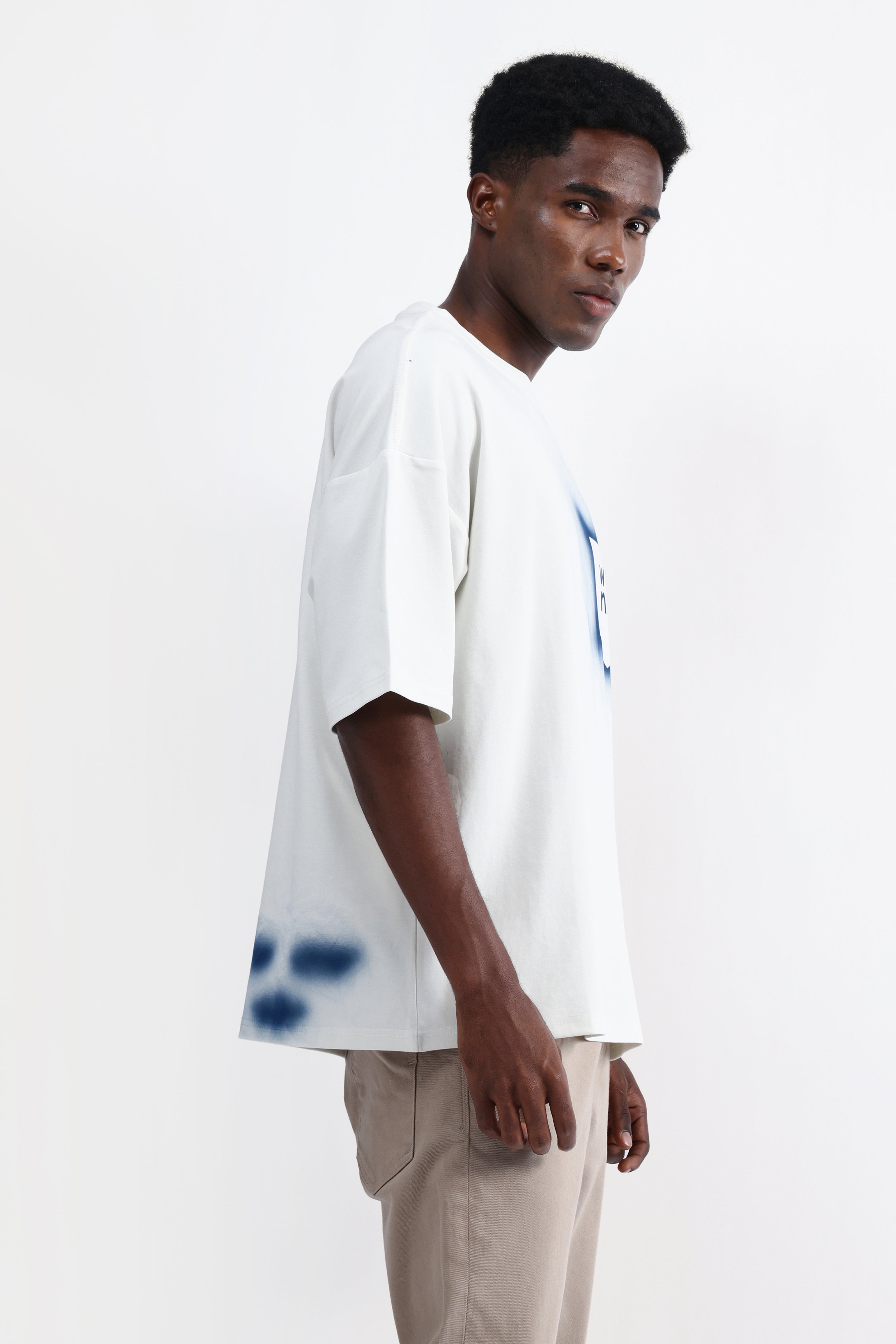 ABSTRACT PRINT OVERSIZED T-SHIRT