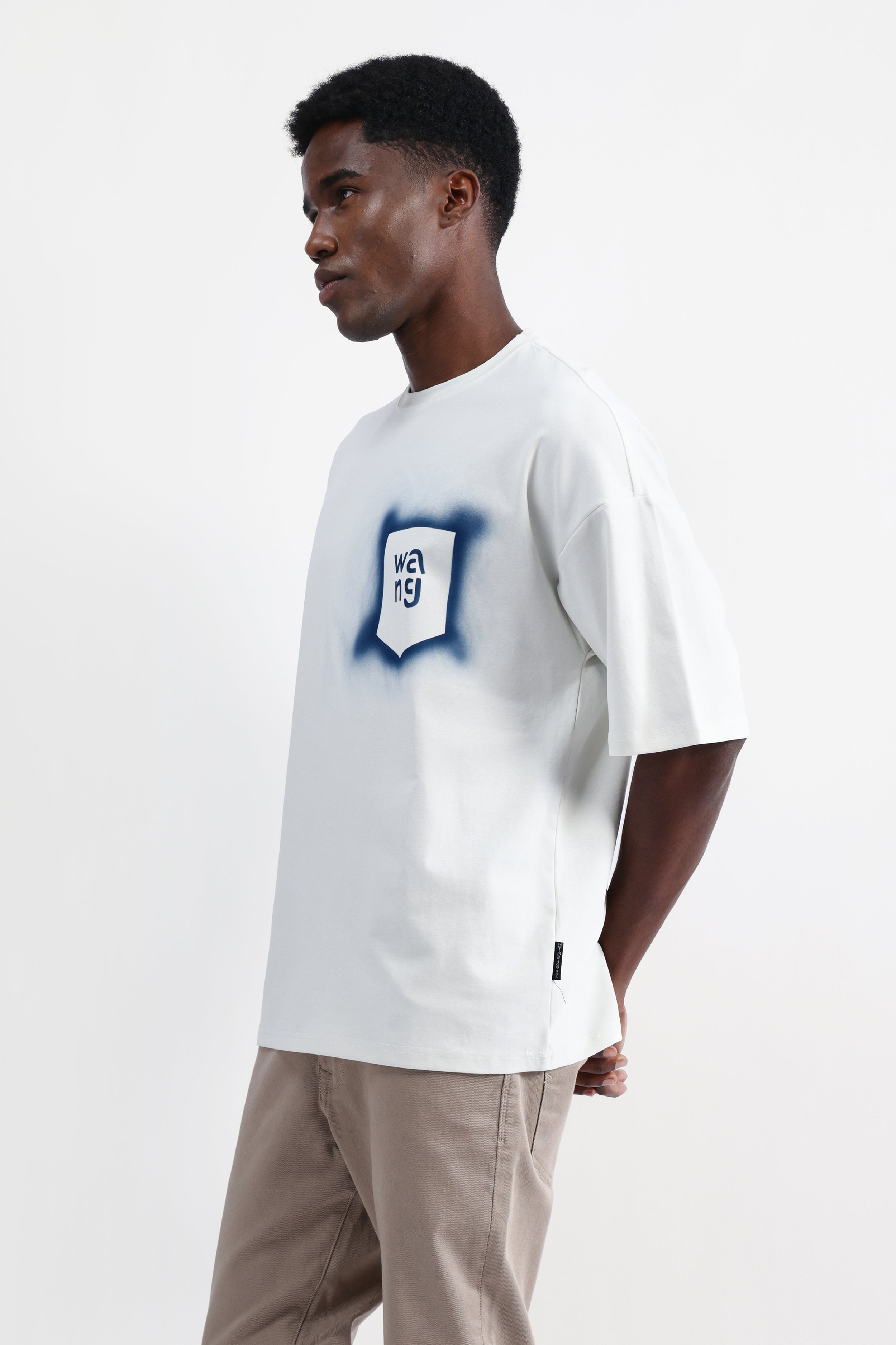 ABSTRACT PRINT OVERSIZED T-SHIRT