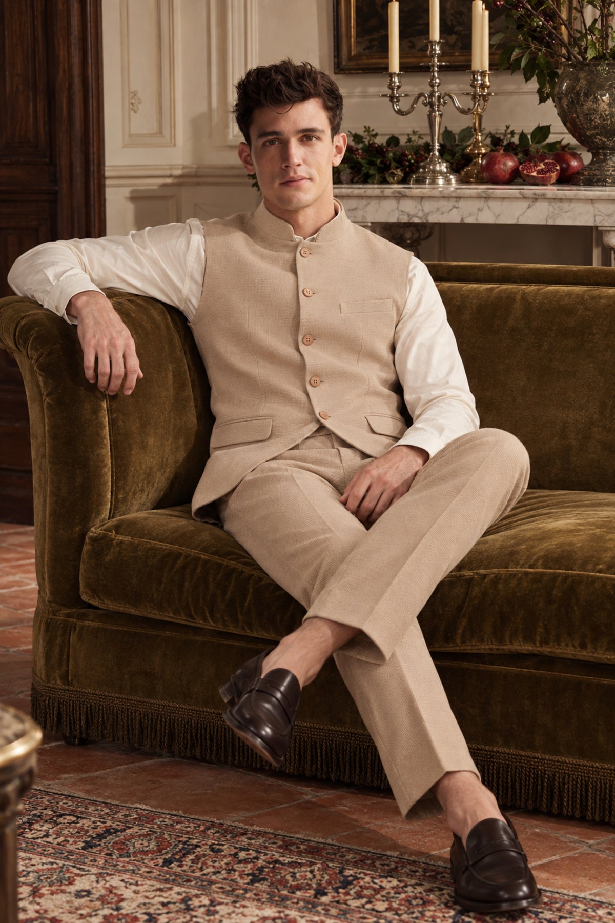 BEIGE- 11 WAISTCOAT