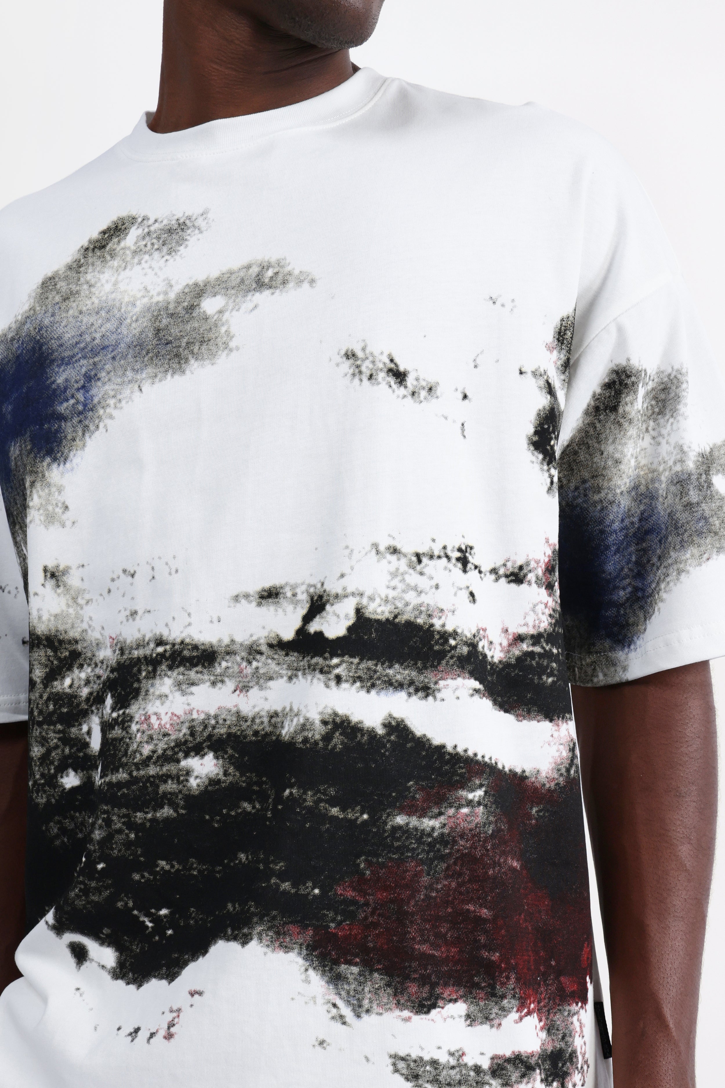 ABSTRACT PRINT OVERSIZED T-SHIRT