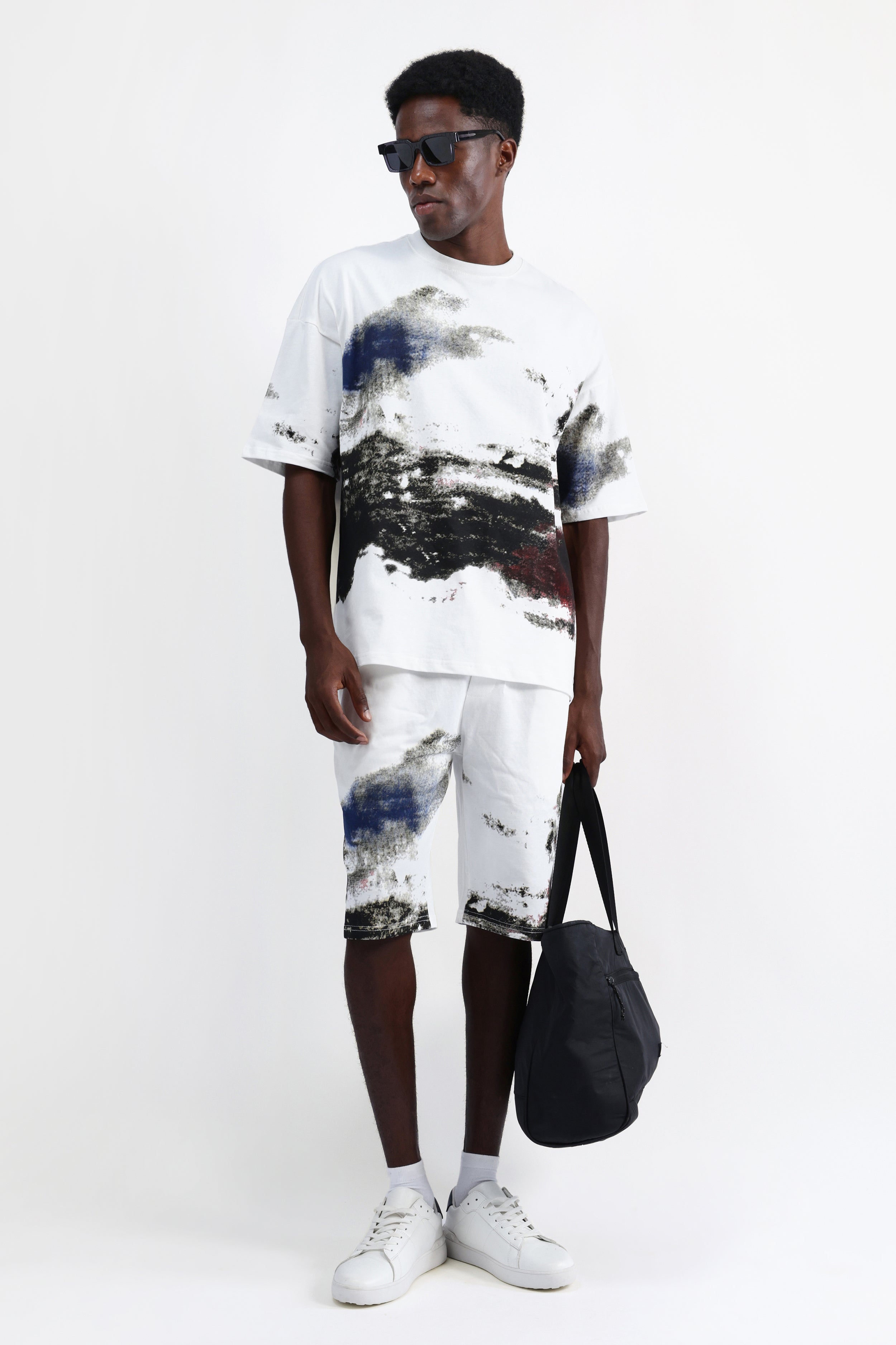 ABSTRACT PRINT OVERSIZED T-SHIRT