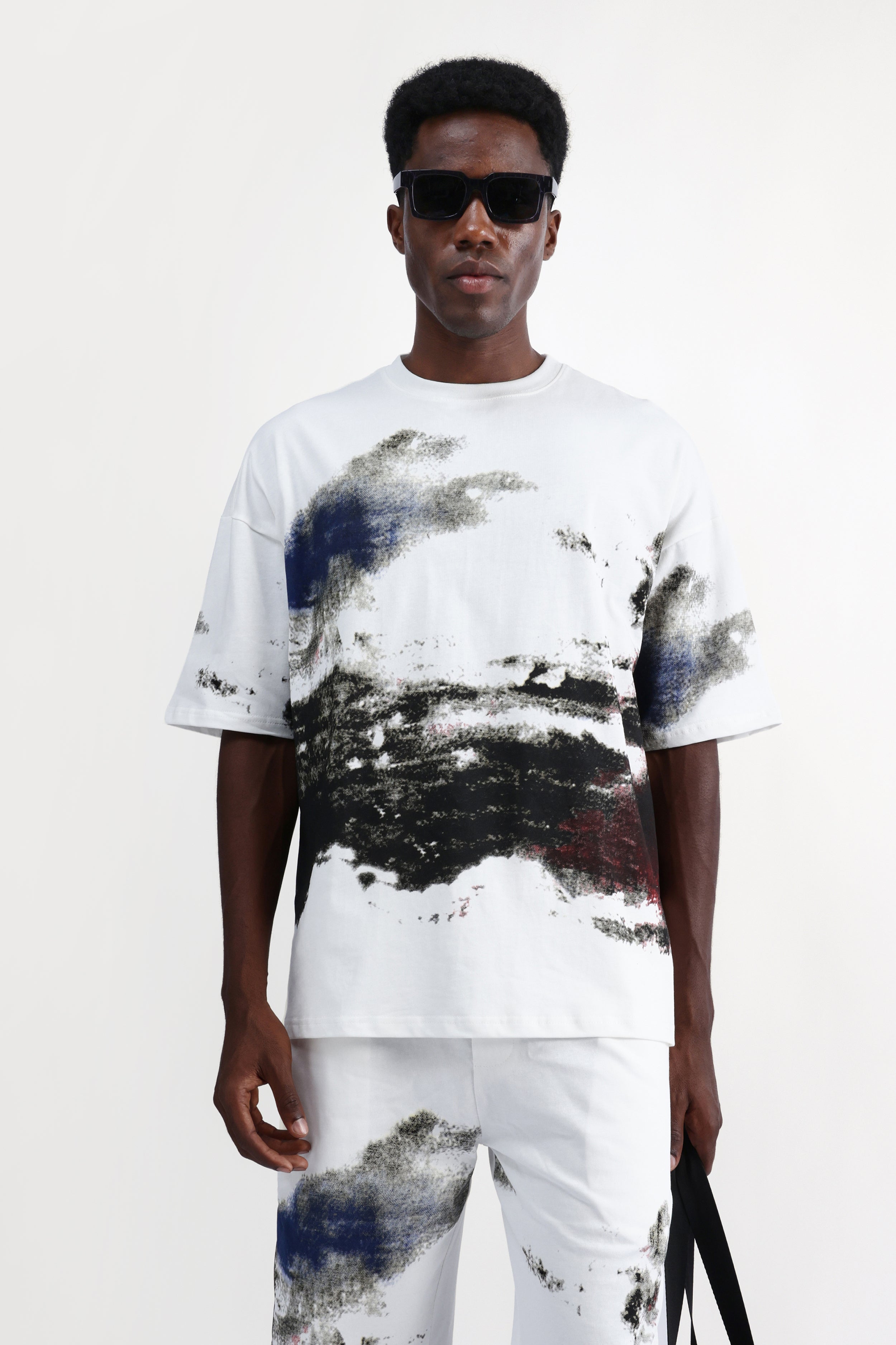 ABSTRACT PRINT OVERSIZED T-SHIRT