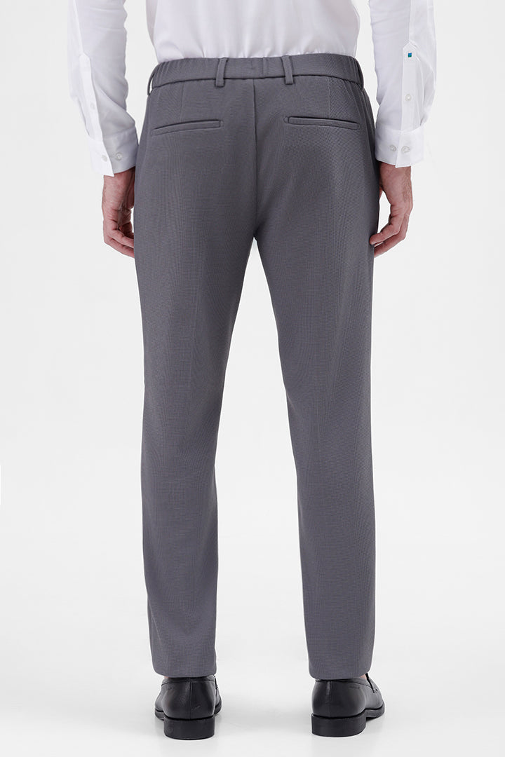 STEEL GREY STRETCH TROUSER