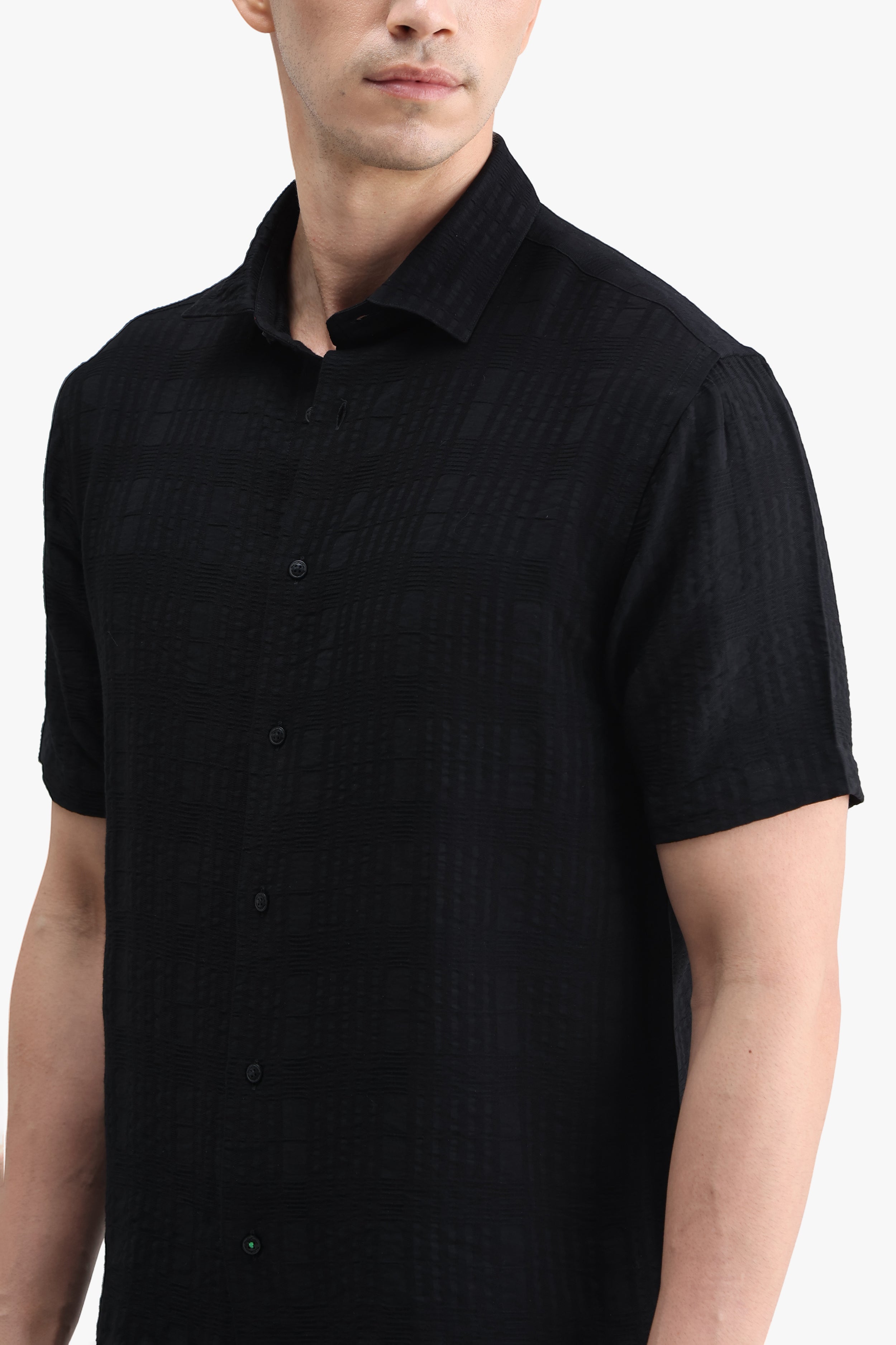 Viscose Blend Solid Shirt