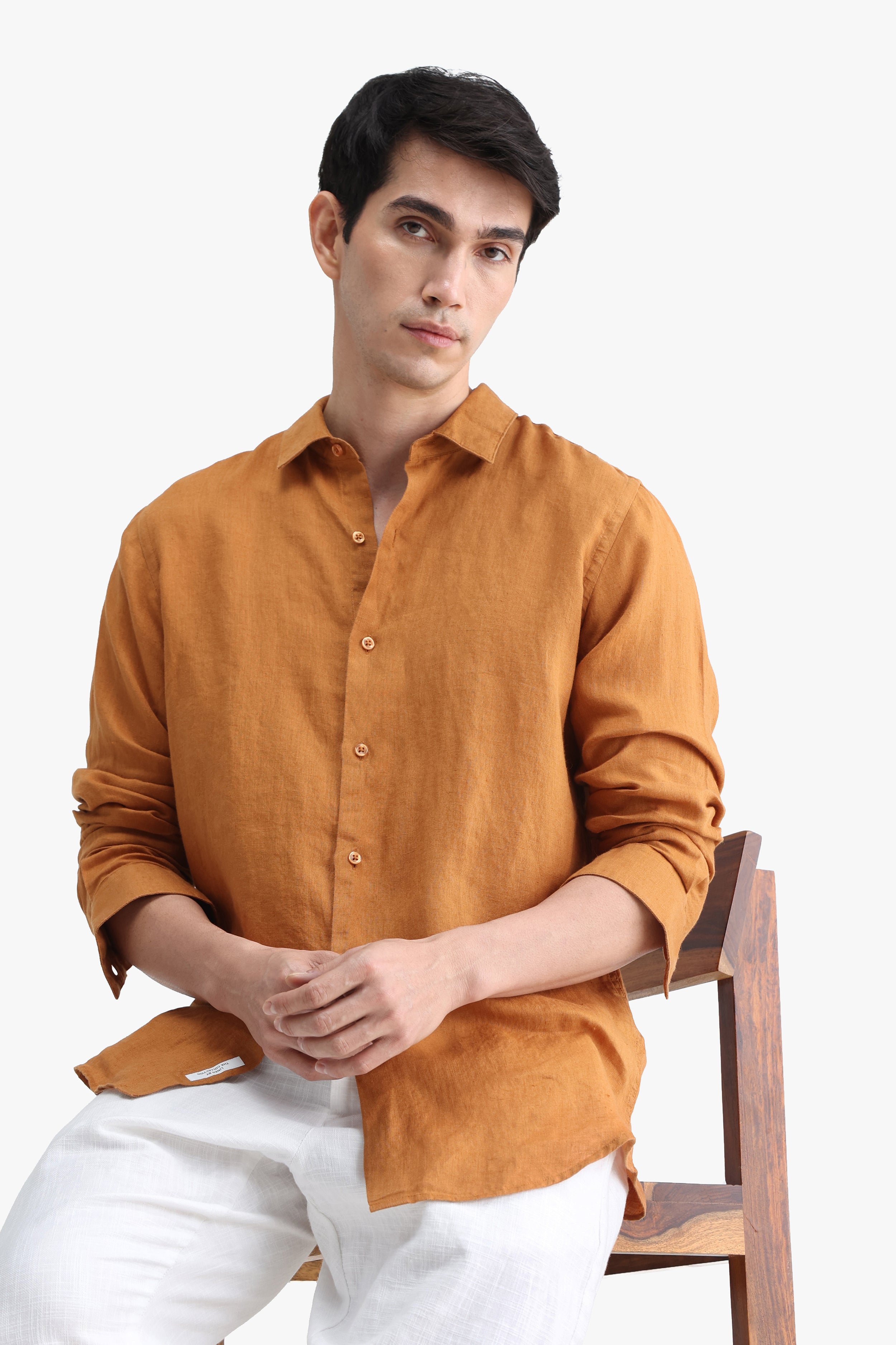 100% PURE LINEN FULL SLEEVE SHIRT