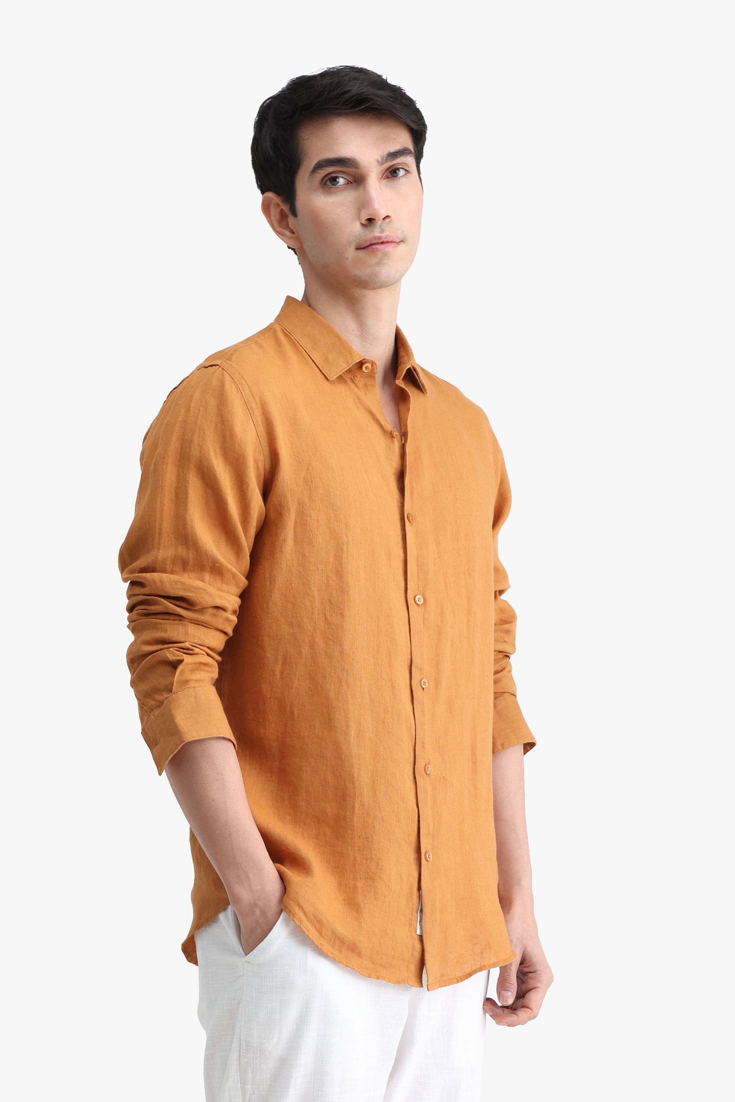 100% PURE LINEN FULL SLEEVE SHIRT