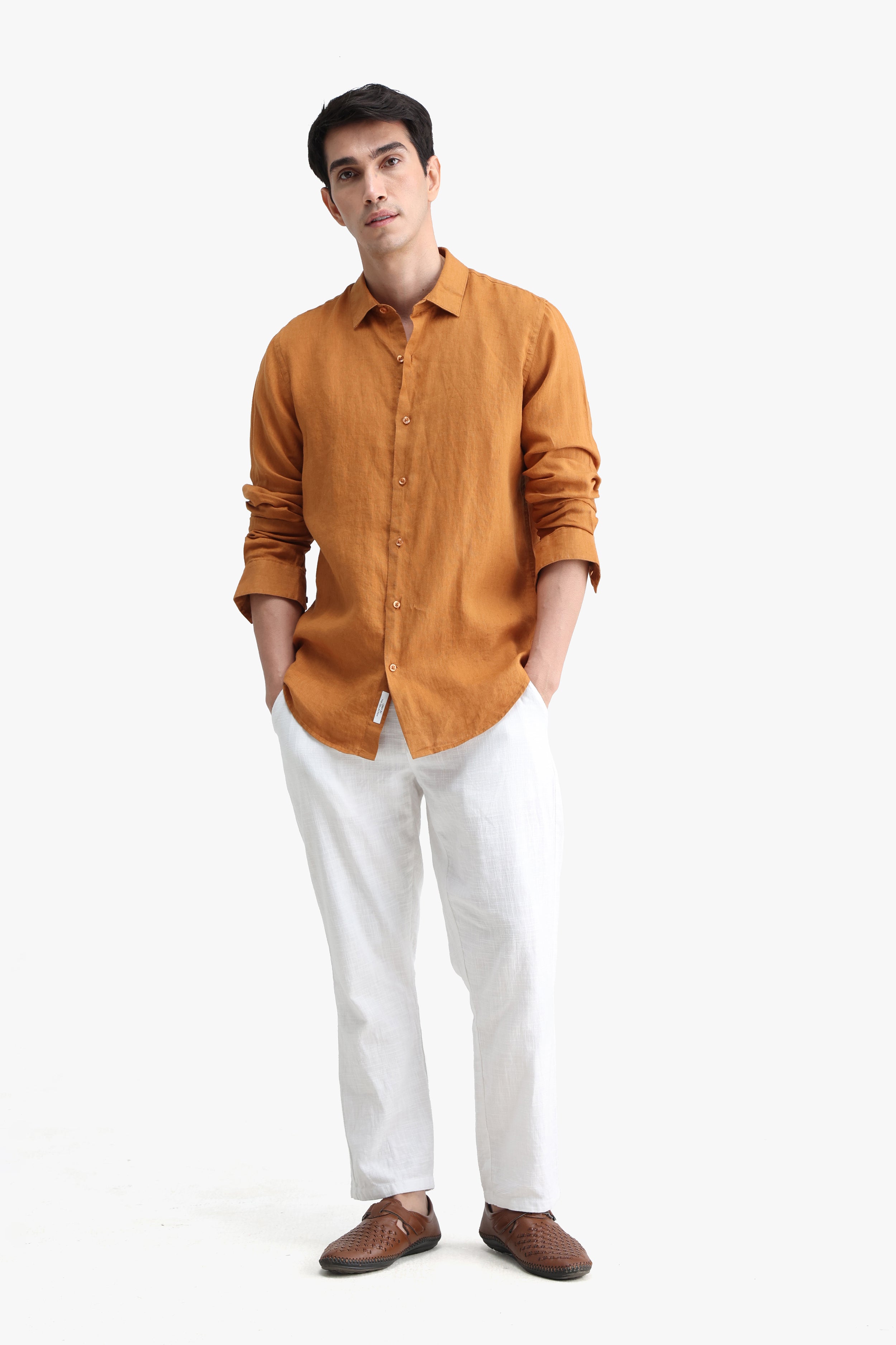 100% PURE LINEN FULL SLEEVE SHIRT