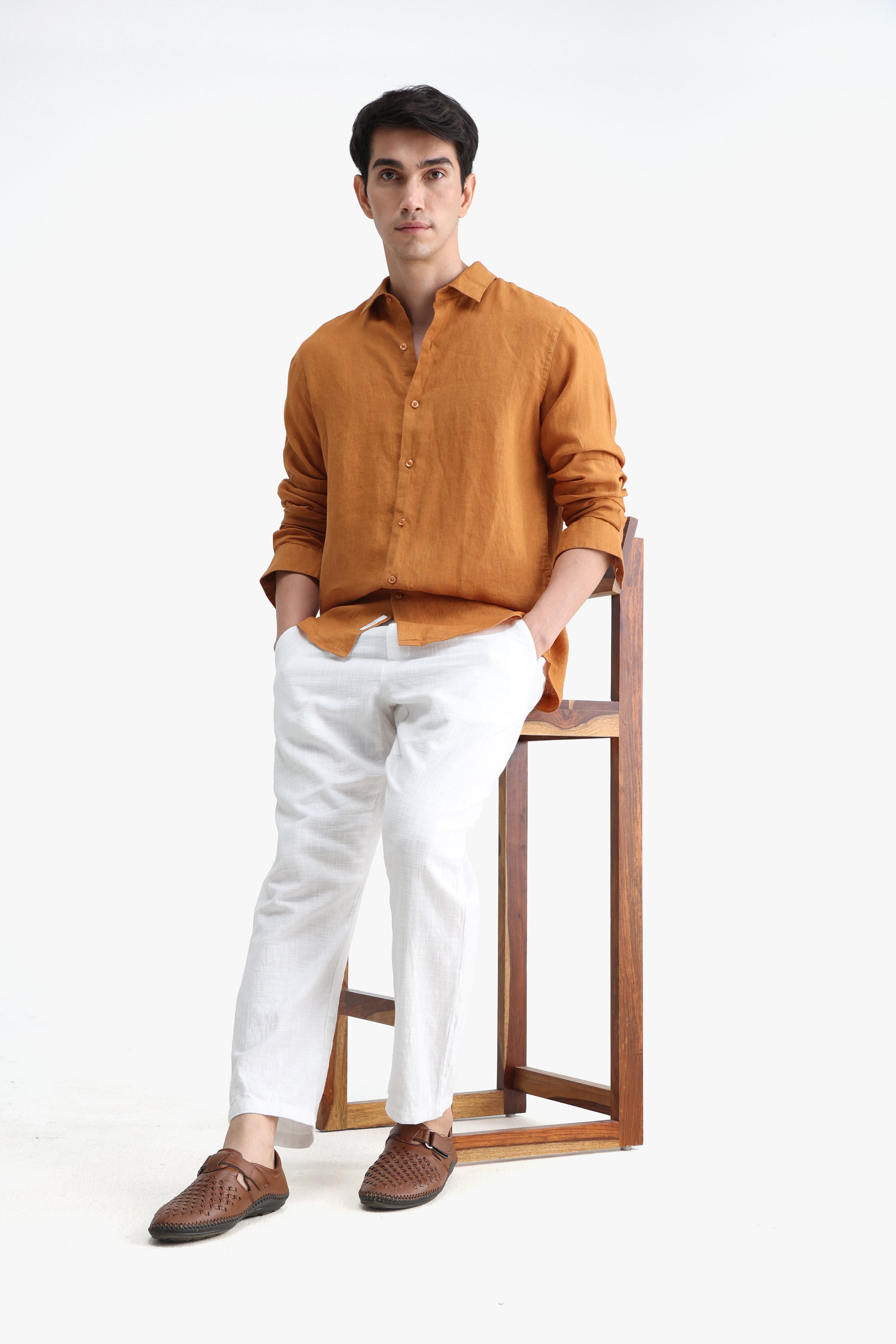100% PURE LINEN FULL SLEEVE SHIRT