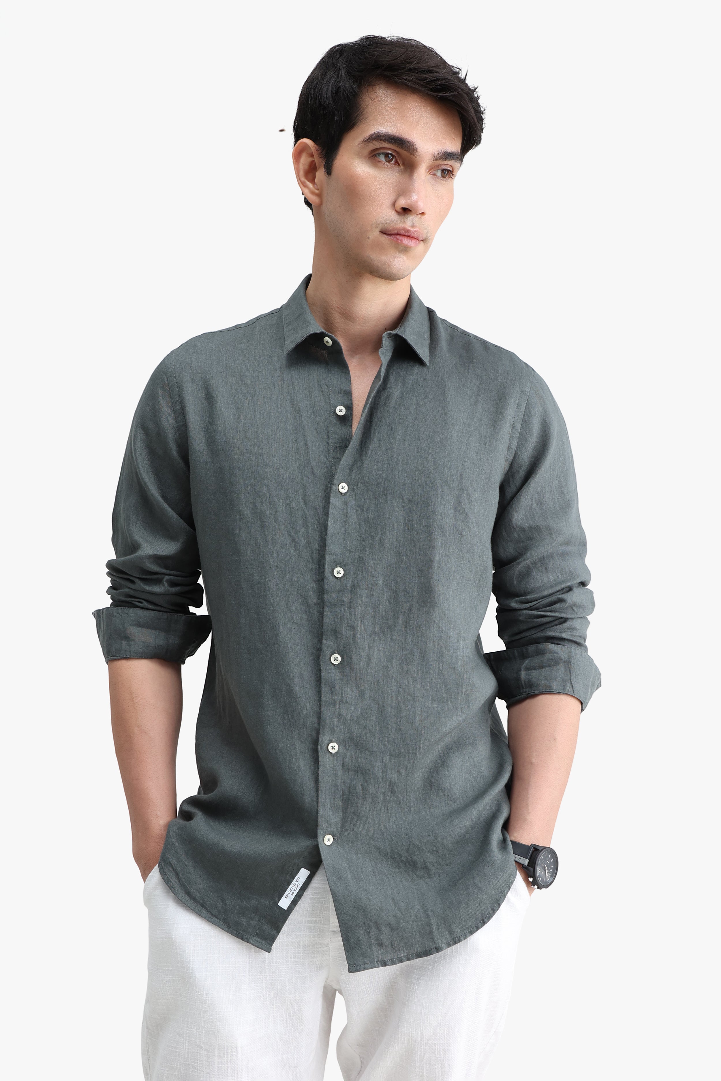 100% PURE LINEN FULL SLEEVE SHIRT