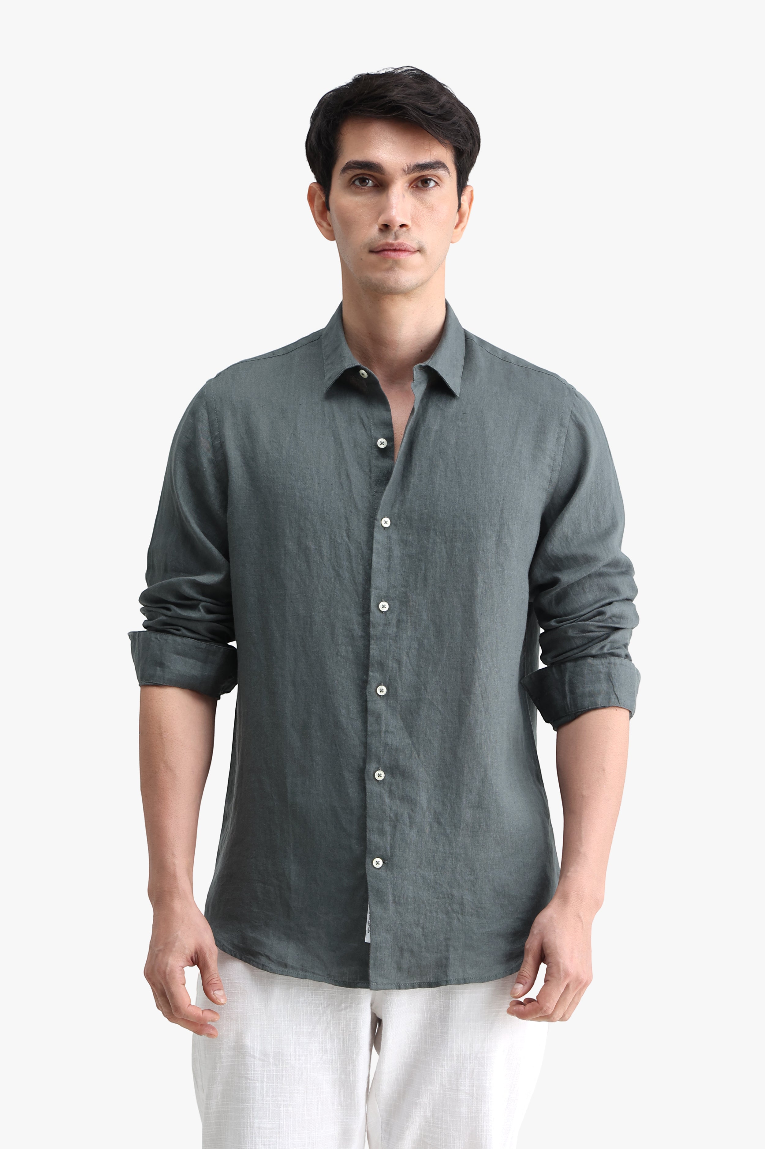 100% PURE LINEN FULL SLEEVE SHIRT