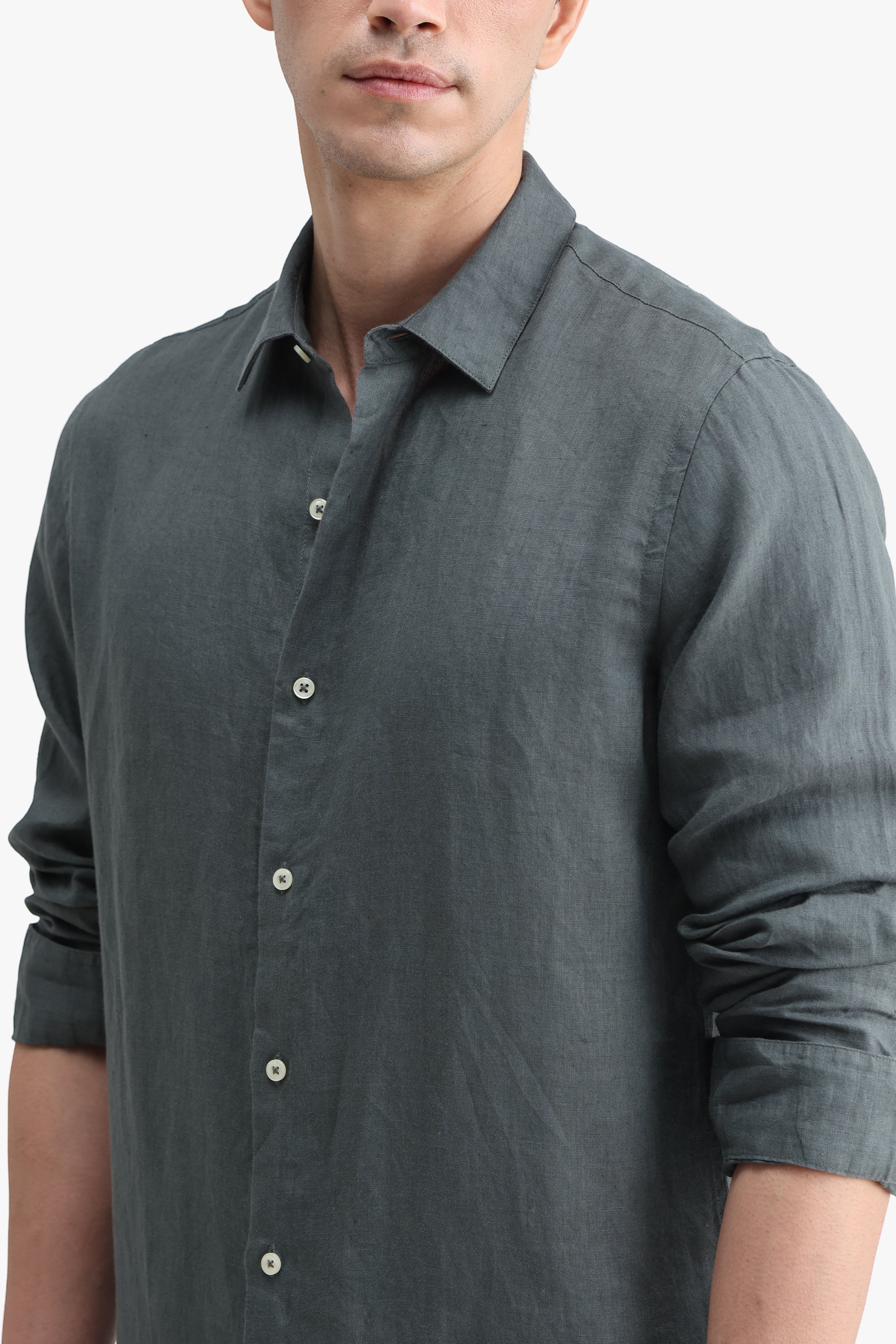 100% PURE LINEN FULL SLEEVE SHIRT