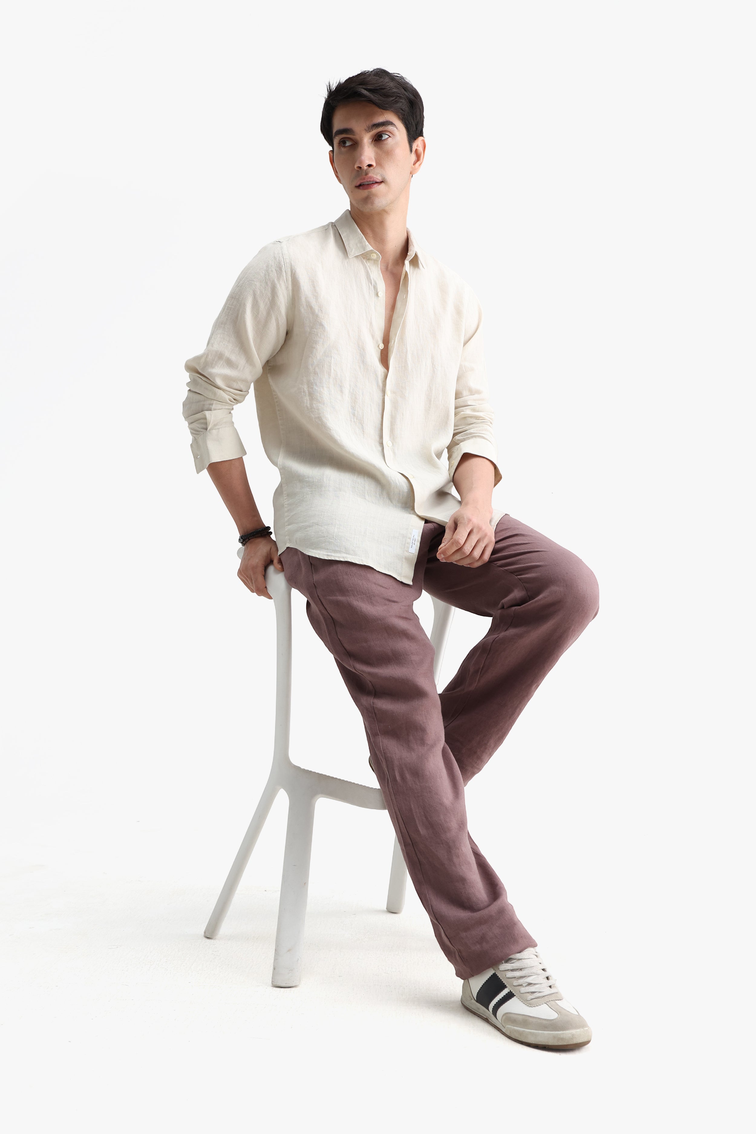 100% PURE LINEN FULL SLEEVE SHIRT