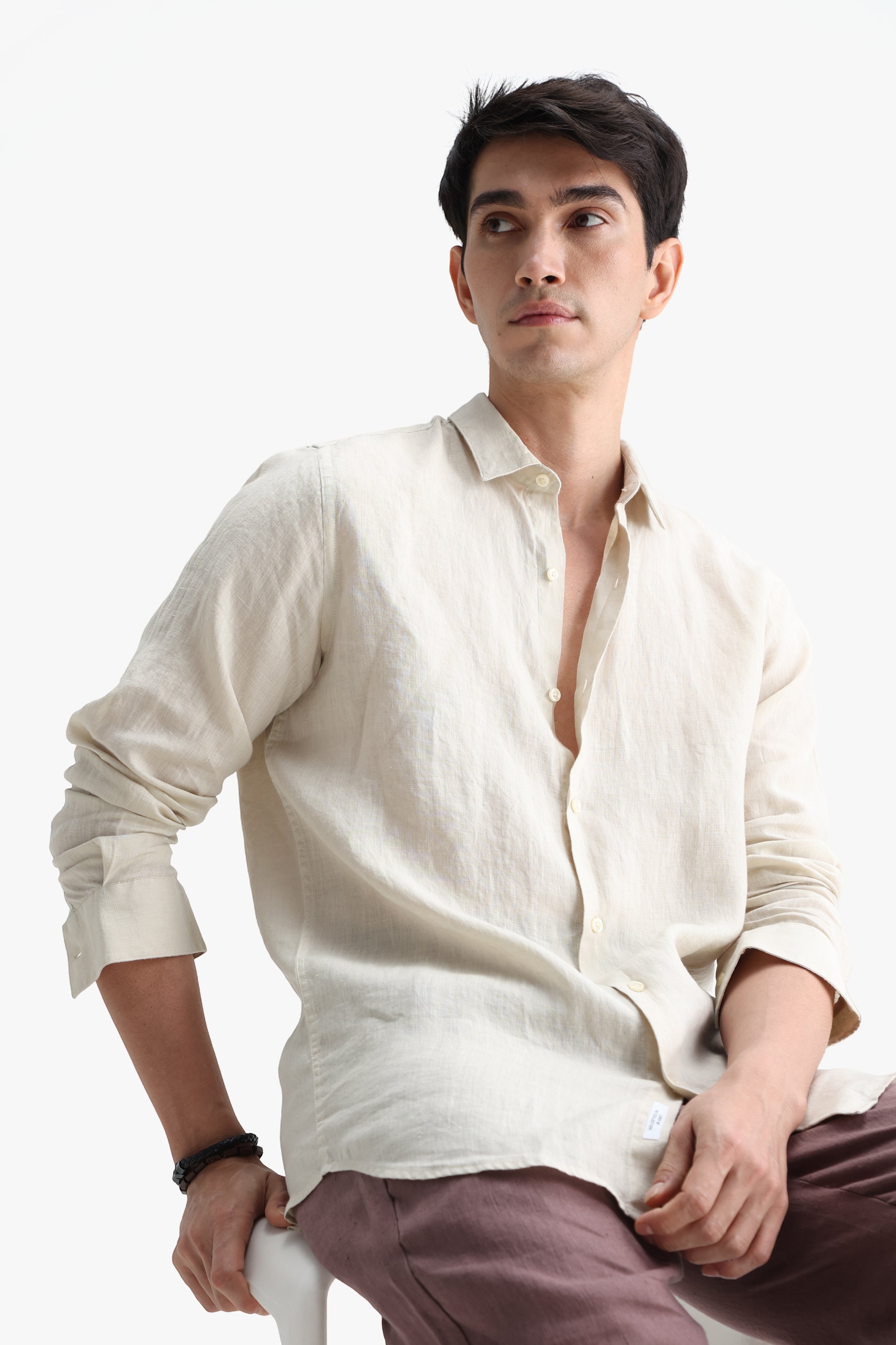 100% PURE LINEN FULL SLEEVE SHIRT