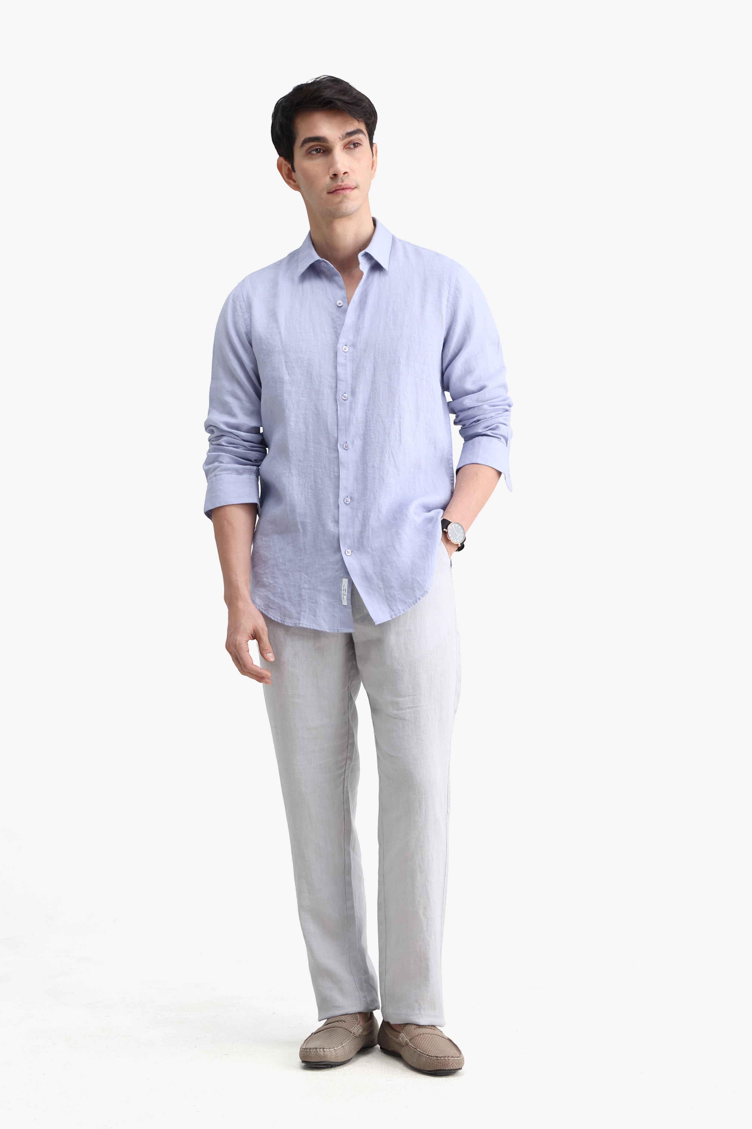 100% PURE LINEN FULL SLEEVE SHIRT