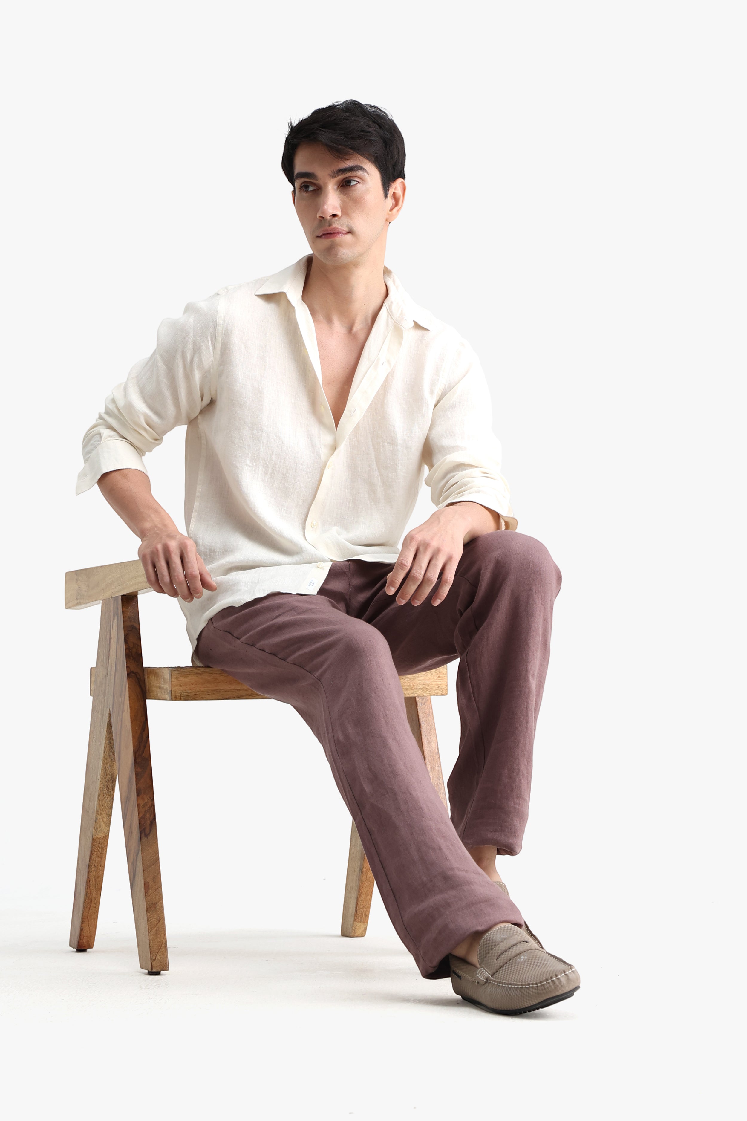 100% PURE LINEN FULL SLEEVE SHIRT