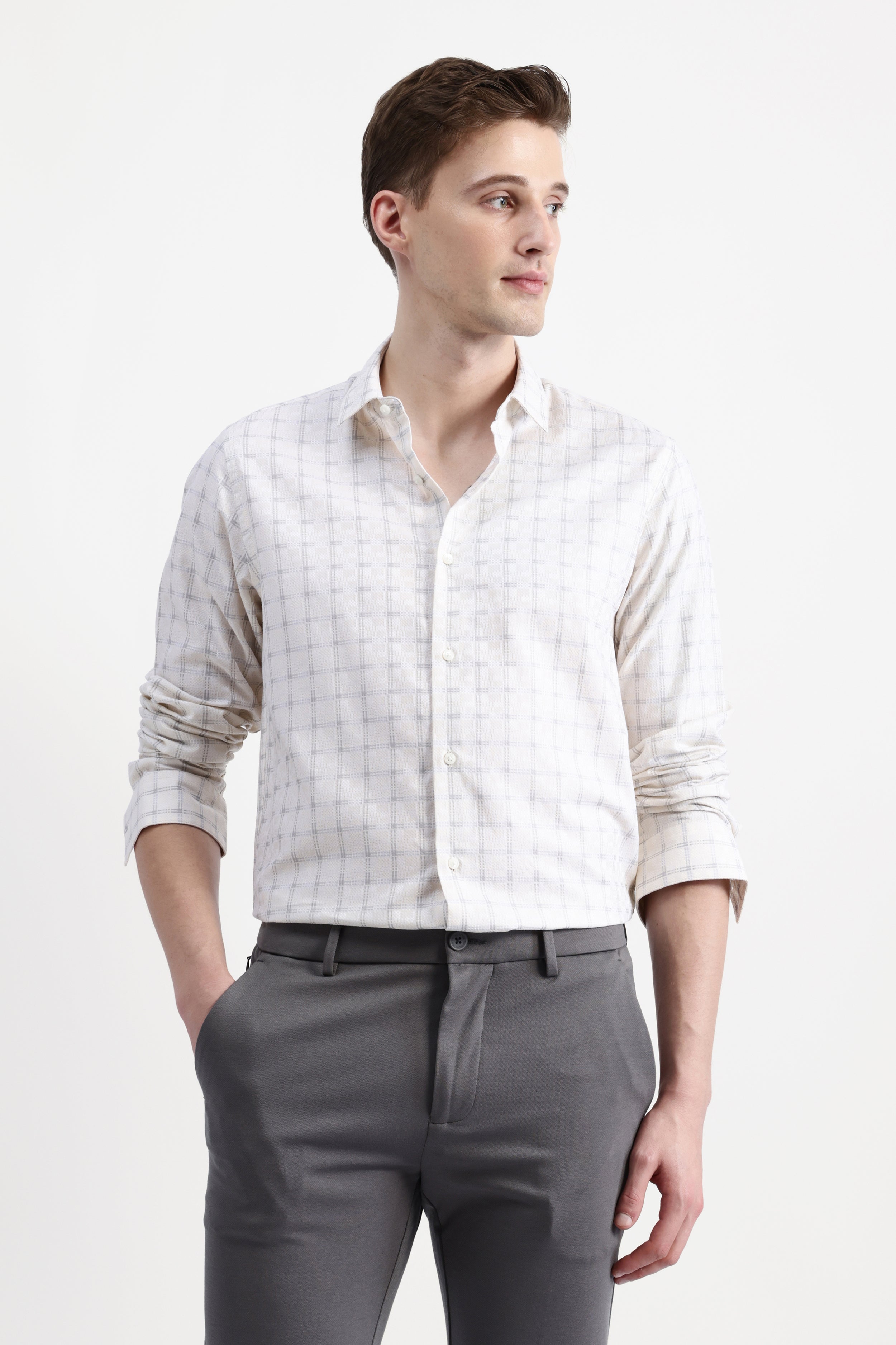 FULL SLEEVES CHECKED SHIRT