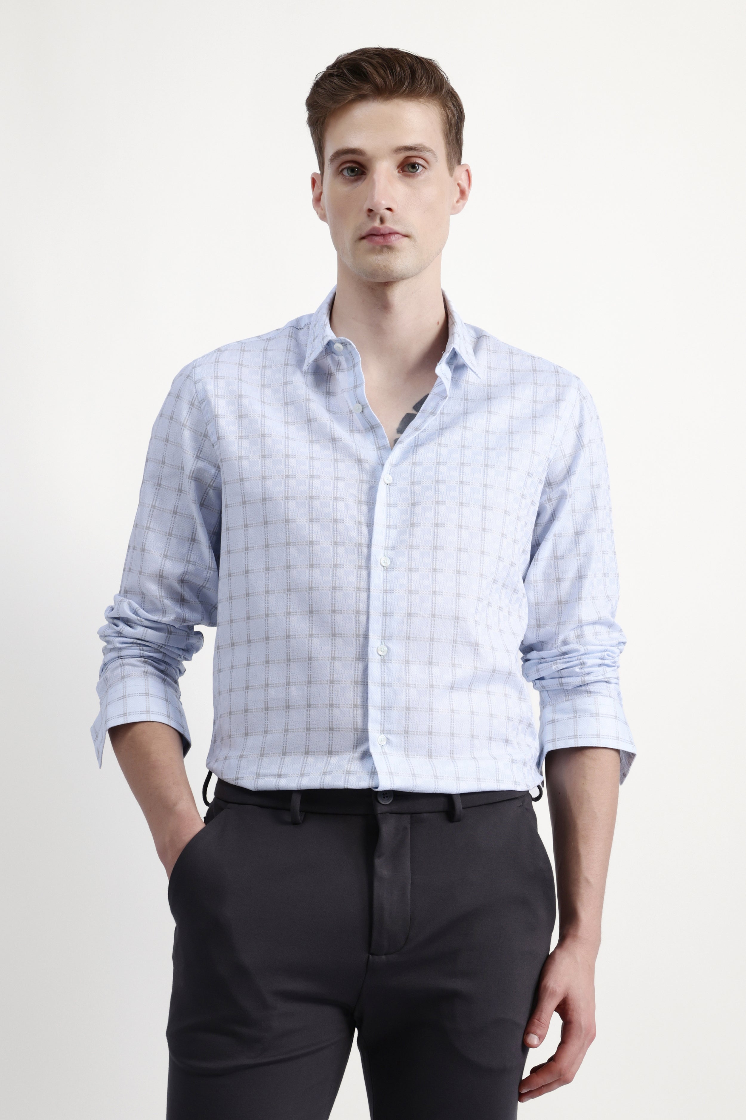 FULL SLEEVES CHECKED SHIRT