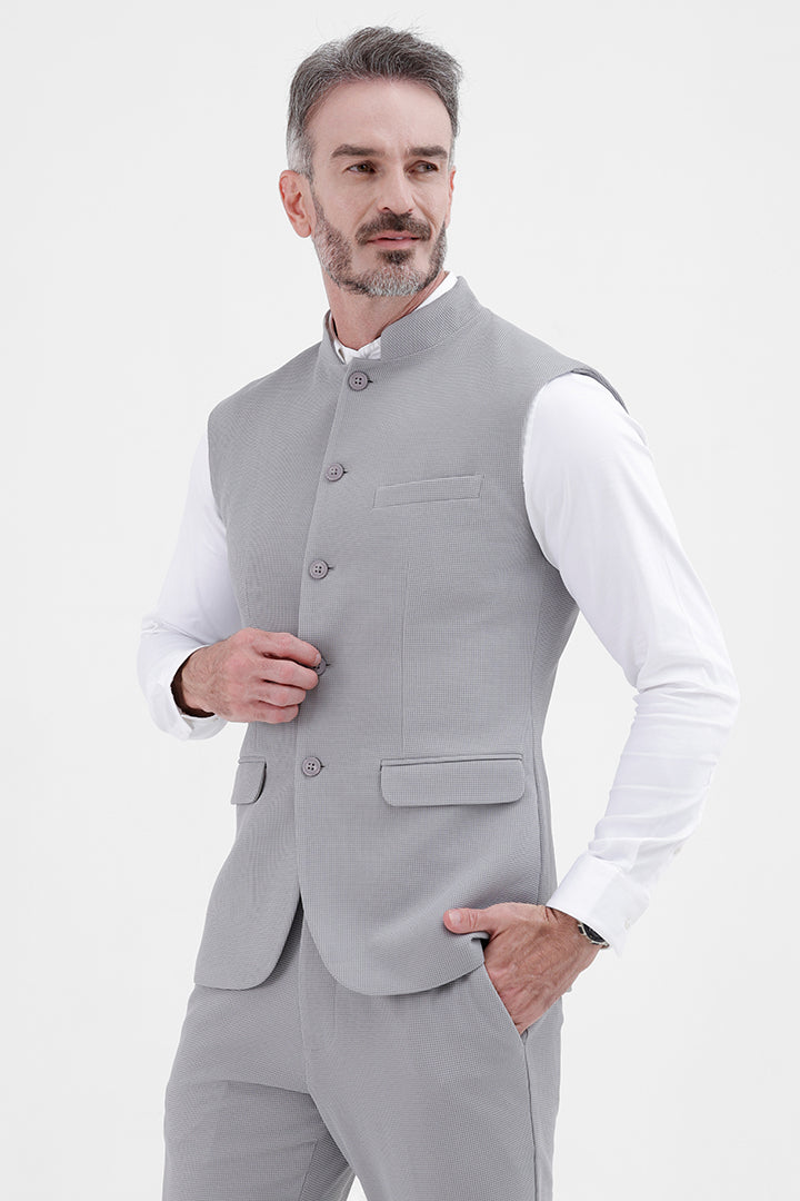 BLUE STRETCH WAISTCOAT
