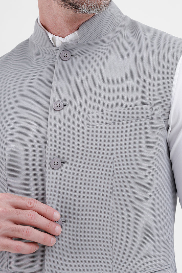 BLUE STRETCH WAISTCOAT