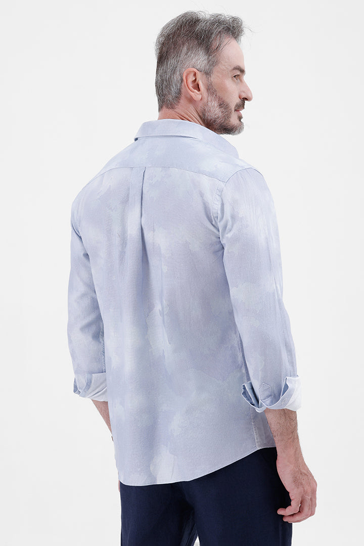 CLOUD COTTON LINEN PRINT SHIRT