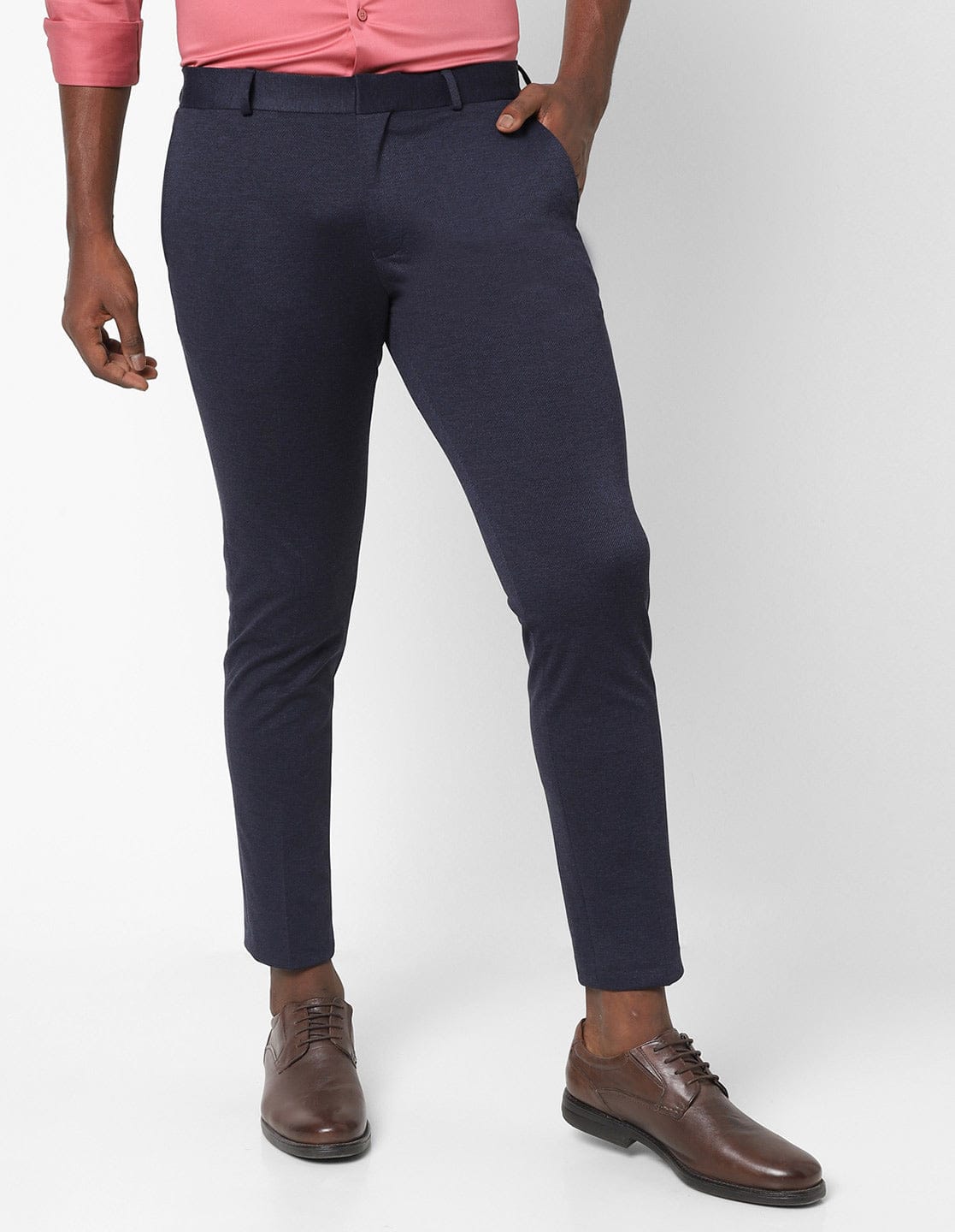 Navy Knitted Stretch Men&