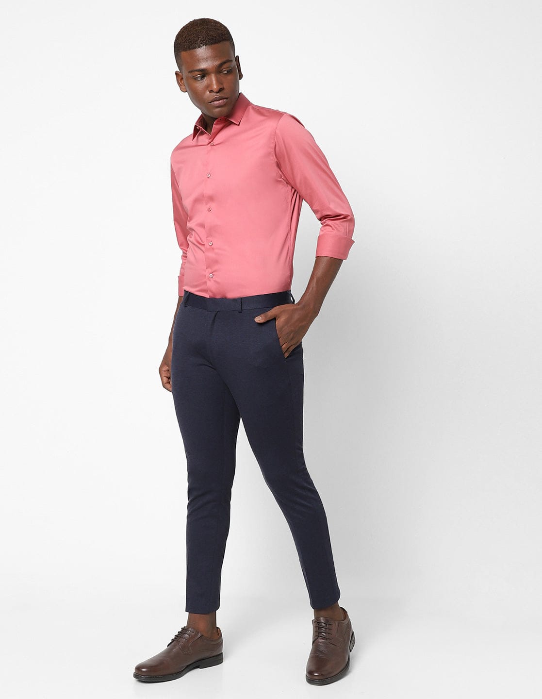 Navy Knitted Stretch Men&