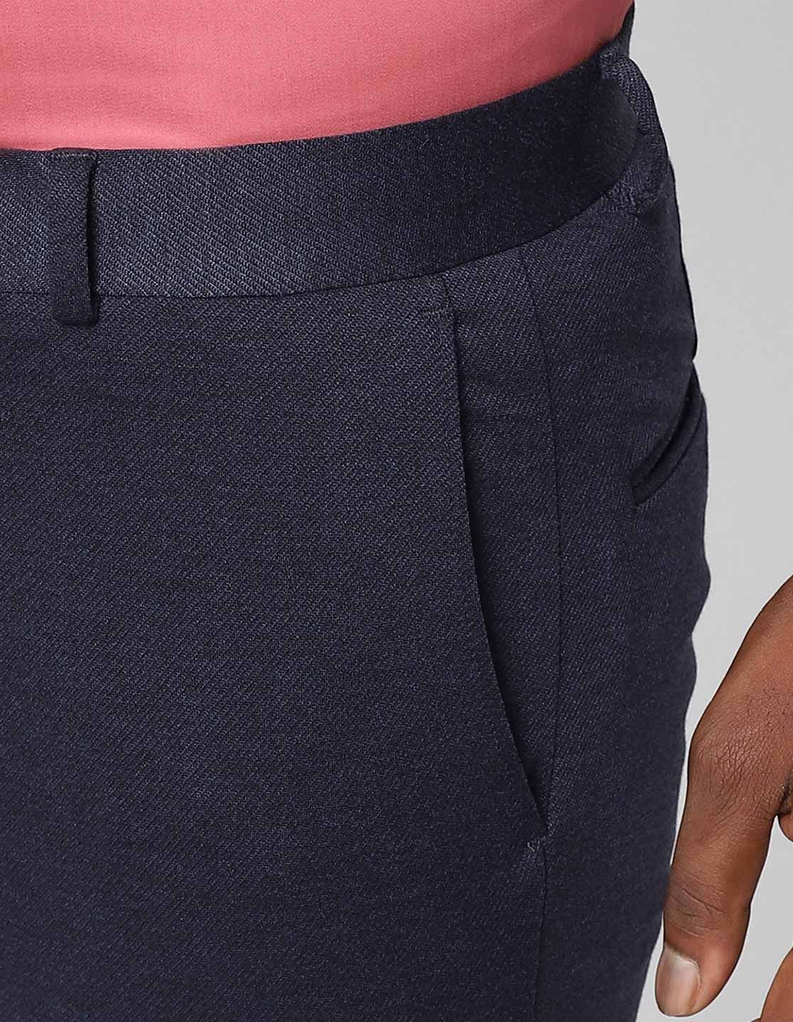 Navy Knitted Stretch Men&