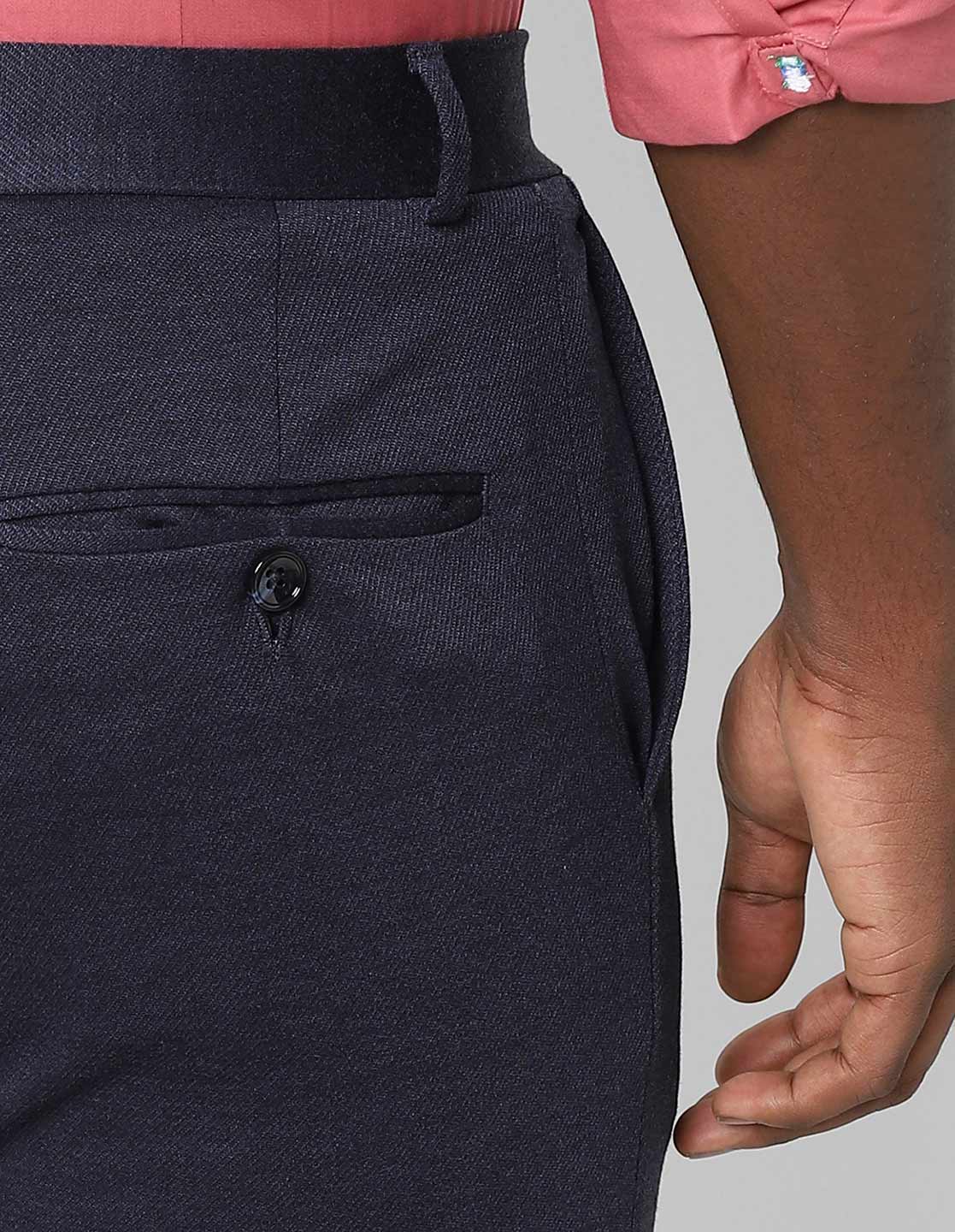 Navy Knitted Stretch Men&