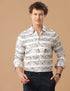 Comfort Fit Printed Afterglow Smart Casual Heavy Satin Shirt (MUNRO)