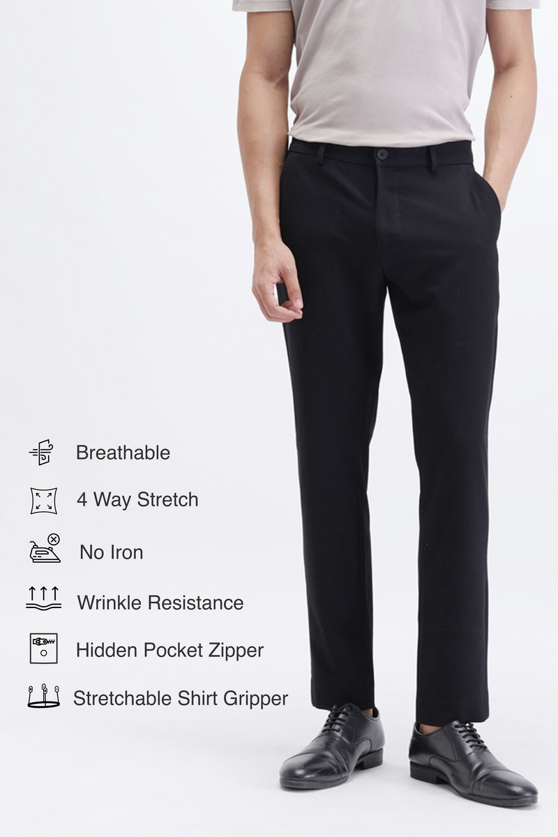 SLIM FIT CLASSIC SOLID TROUSER