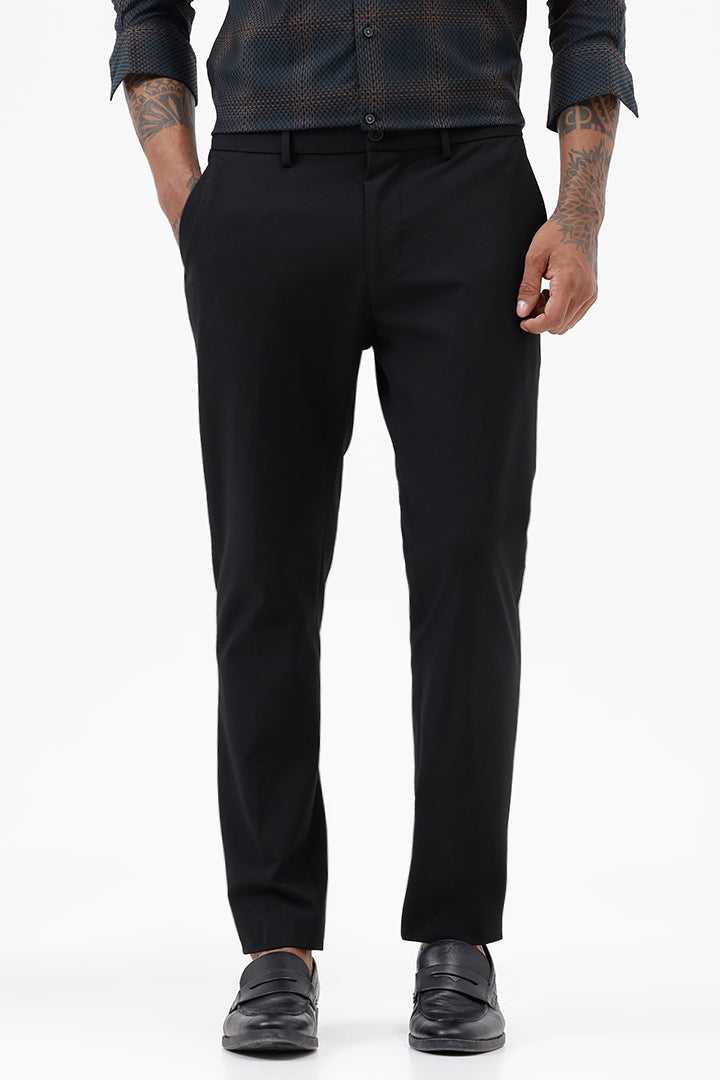 BLACK STRETCH TROUSER