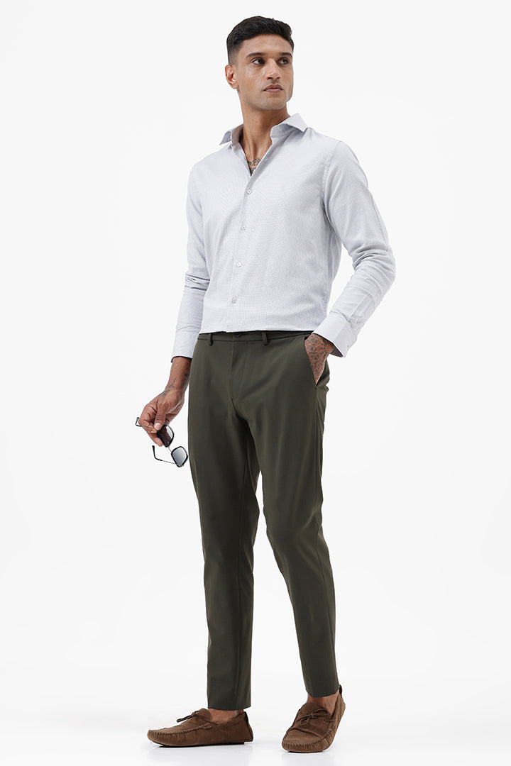 EARTHY OLIVE STRETCH TROUSER