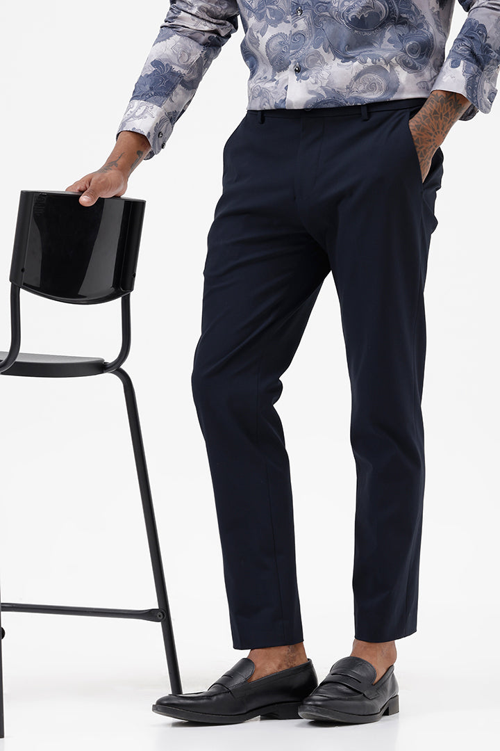 NAVY STRETCH TROUSER