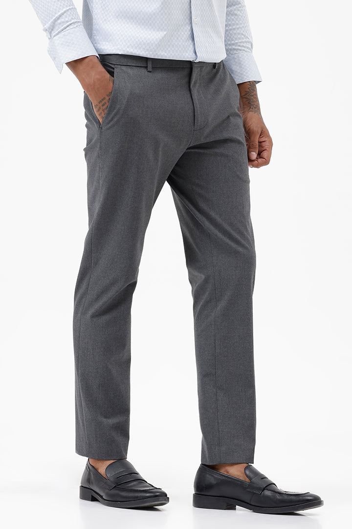 DARK GREY STRETCH TROUSER