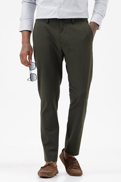 EARTHY OLIVE STRETCH TROUSER