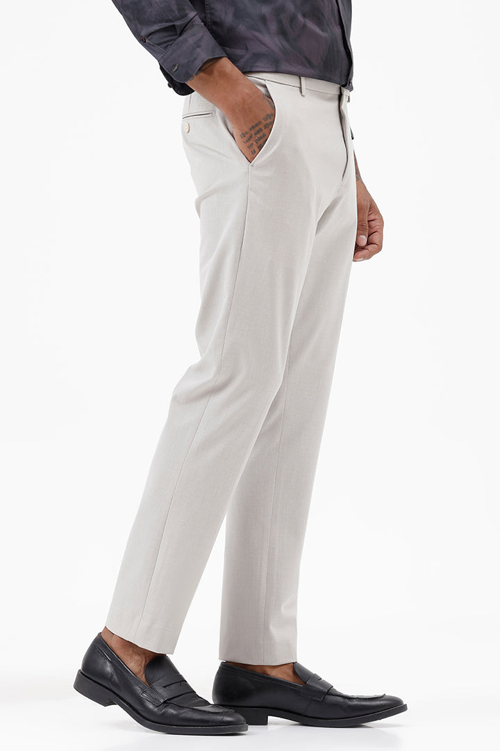 ELEGANT CREAM STRETCH TROUSER