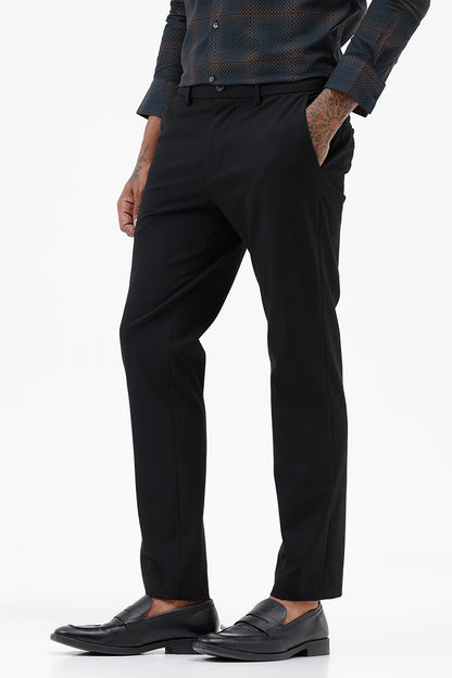 BLACK STRETCH TROUSER