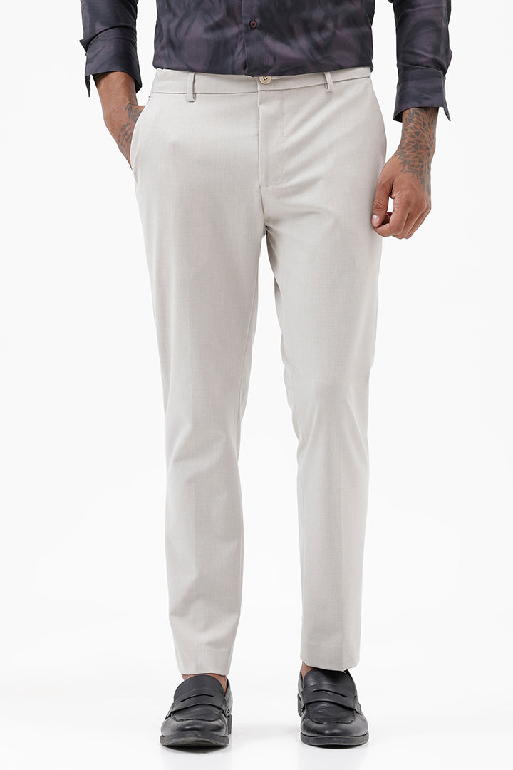 ELEGANT CREAM STRETCH TROUSER