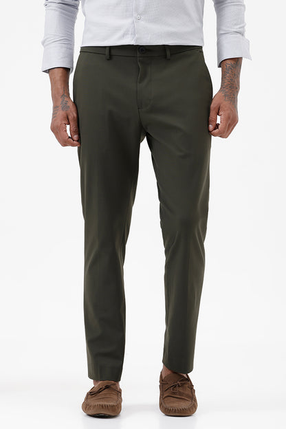 EARTHY OLIVE STRETCH TROUSER