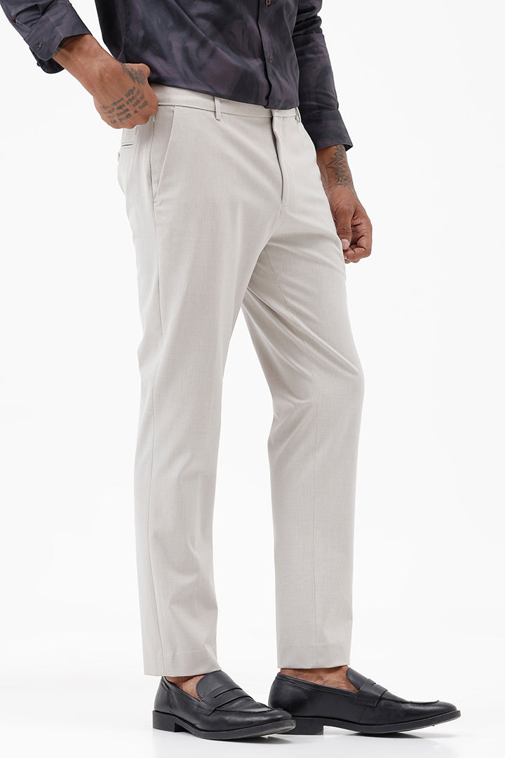 ELEGANT CREAM STRETCH TROUSER