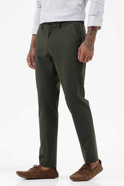 EARTHY OLIVE STRETCH TROUSER