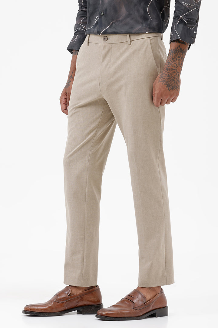 BEIGE STRETCH TROUSER