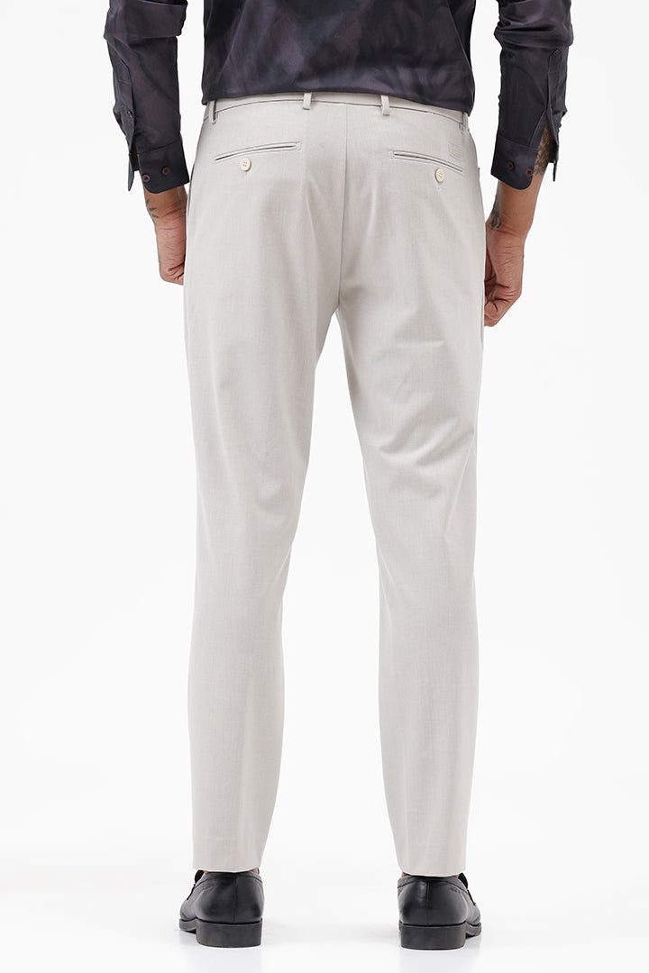 ELEGANT CREAM STRETCH TROUSER