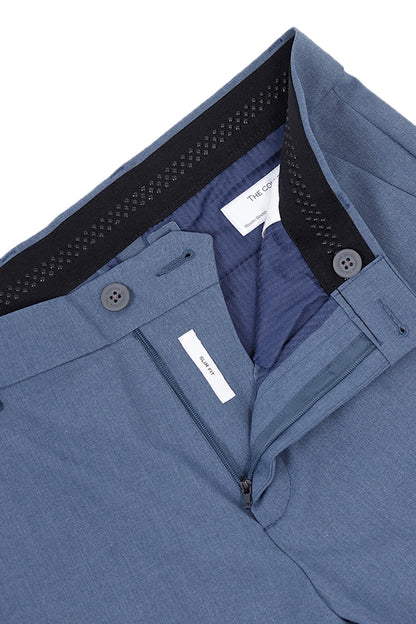 BLUE MELANGE STRETCH TROUSER