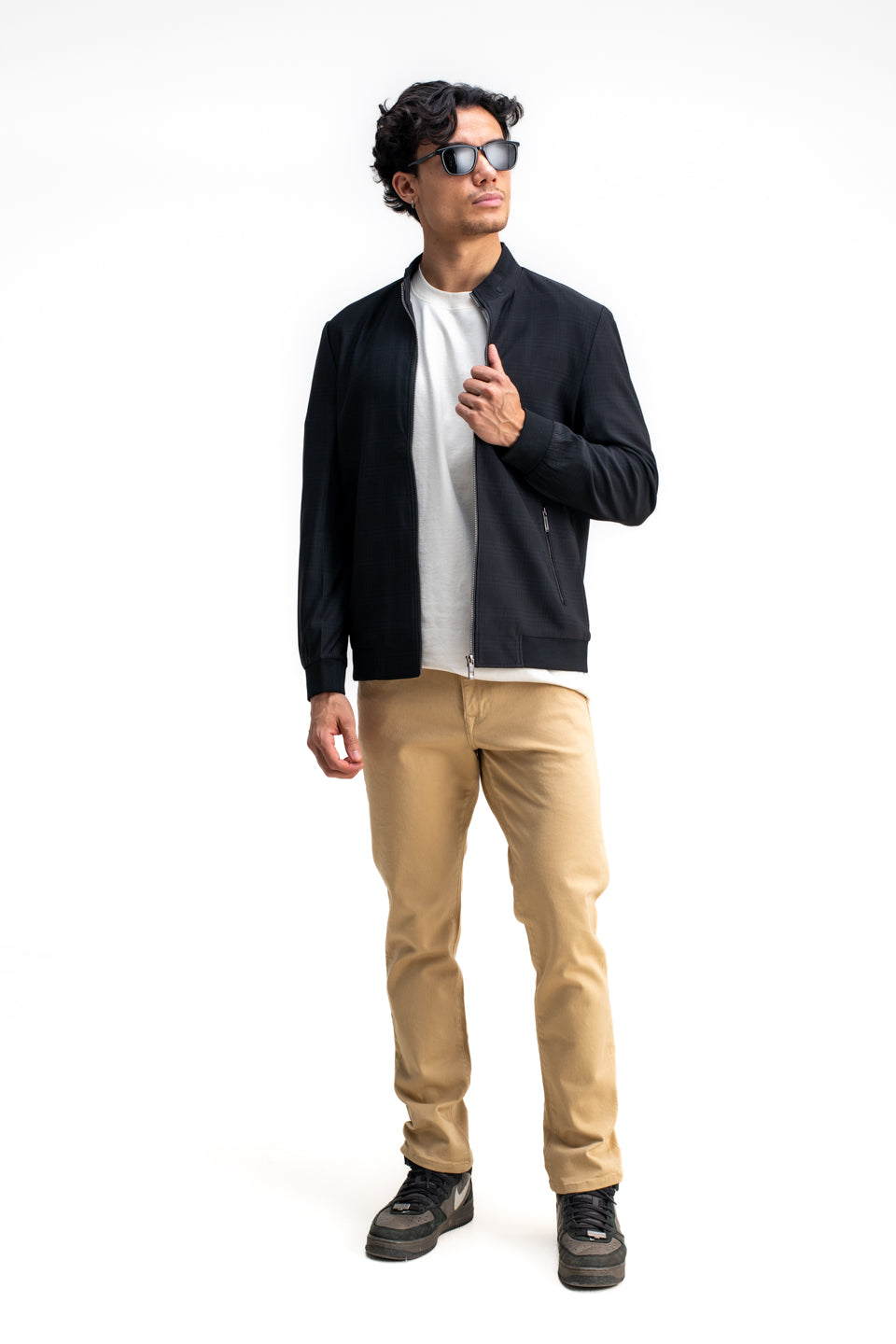 CHECKED MONOGRAM PRINTED JACKET